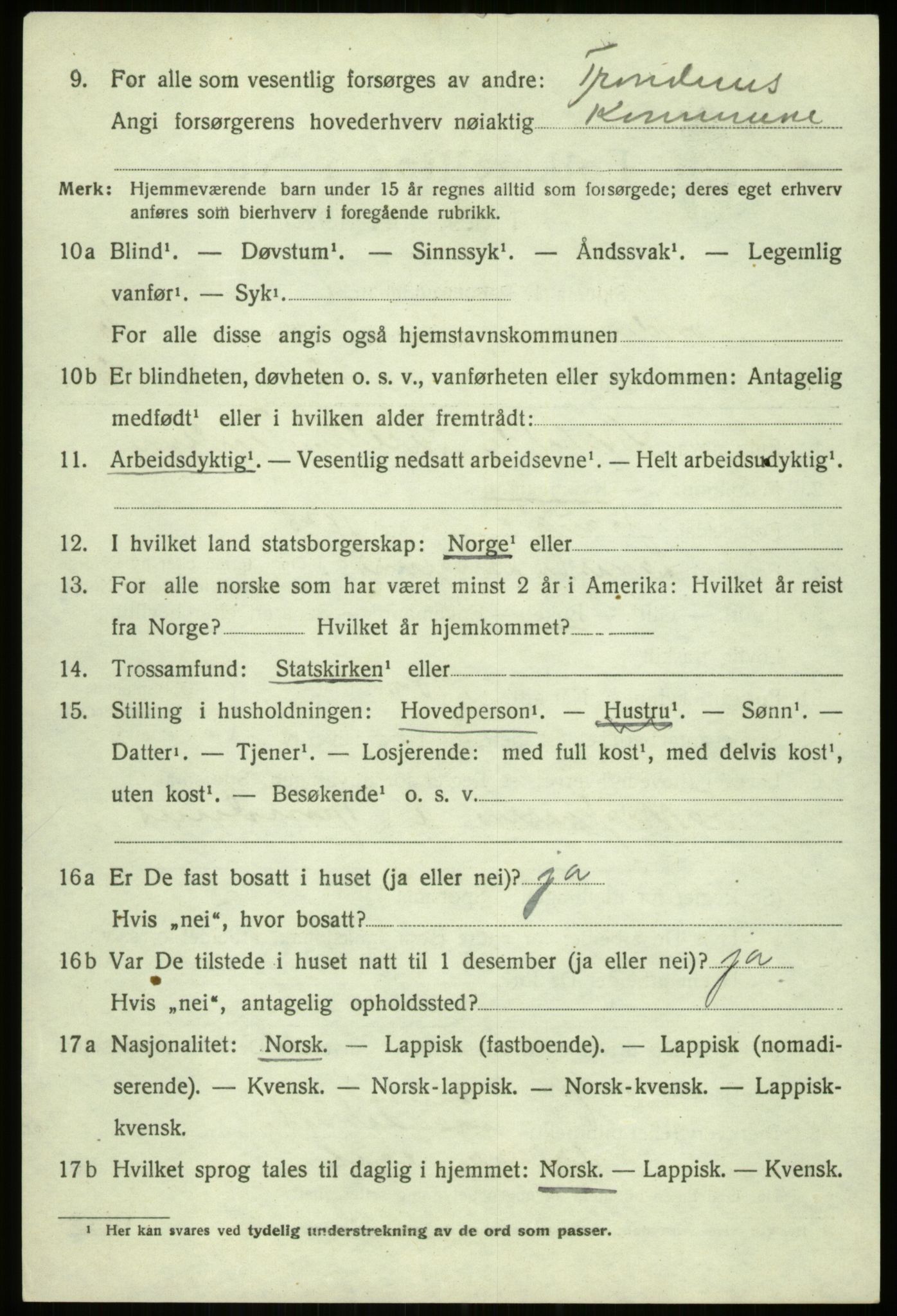 SATØ, Folketelling 1920 for 1914 Trondenes herred, 1920, s. 7994