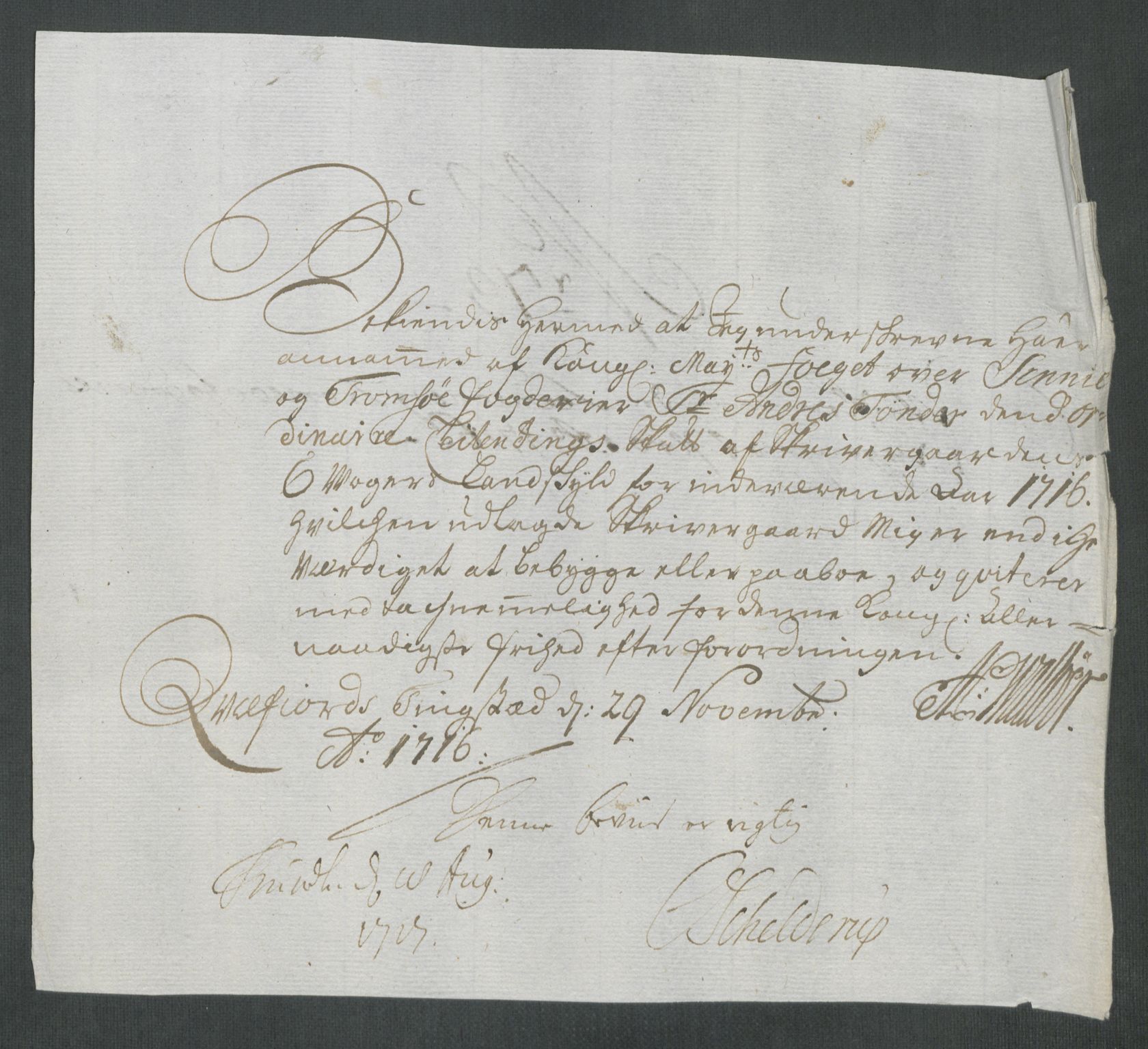 Rentekammeret inntil 1814, Reviderte regnskaper, Fogderegnskap, AV/RA-EA-4092/R68/L4762: Fogderegnskap Senja og Troms, 1716, s. 353