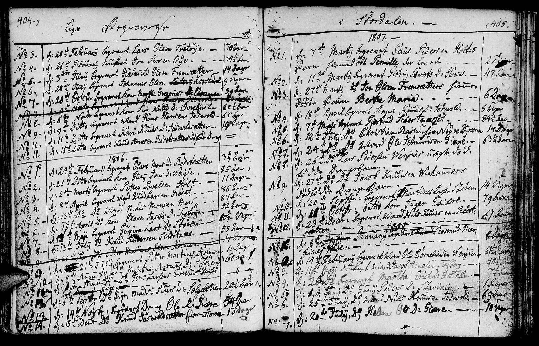 Ministerialprotokoller, klokkerbøker og fødselsregistre - Møre og Romsdal, AV/SAT-A-1454/520/L0272: Ministerialbok nr. 520A02, 1802-1827, s. 404-405