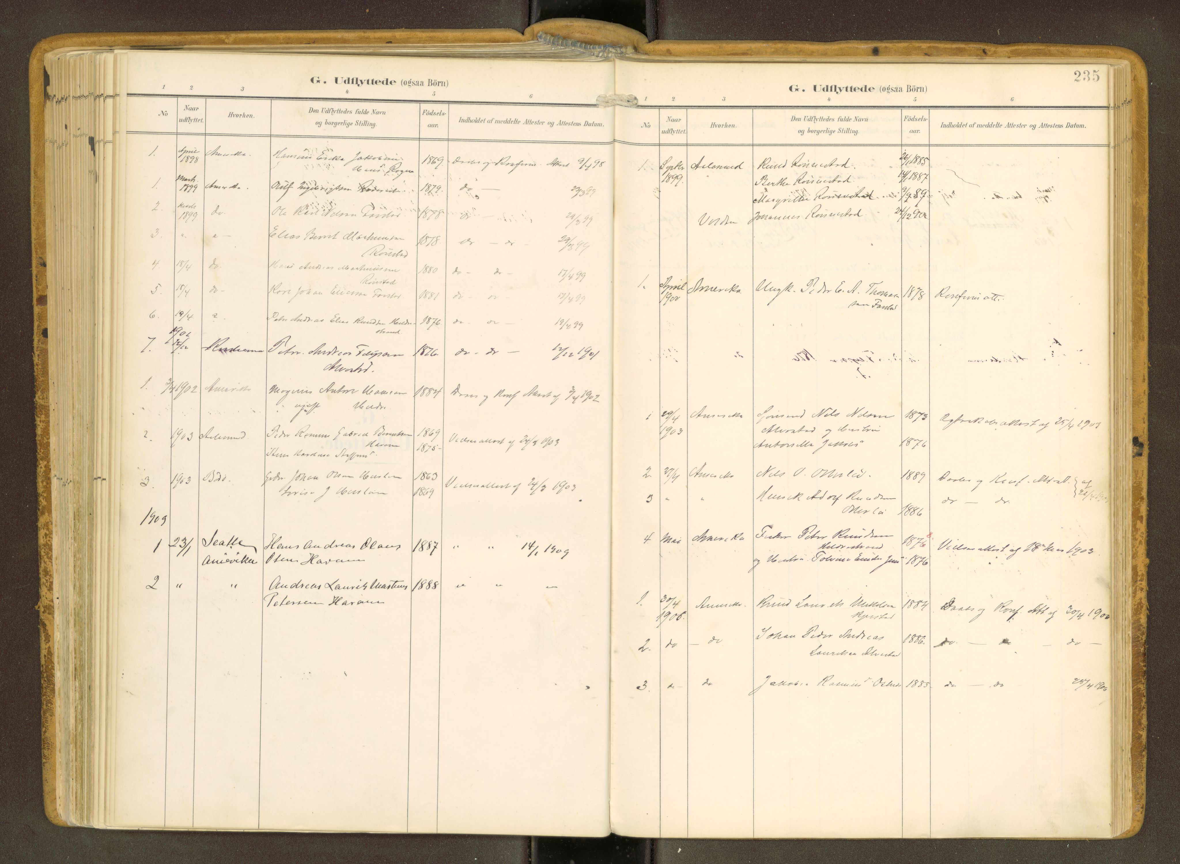 Ministerialprotokoller, klokkerbøker og fødselsregistre - Møre og Romsdal, SAT/A-1454/536/L0517: Ministerialbok nr. 536A--, 1897-1917, s. 235