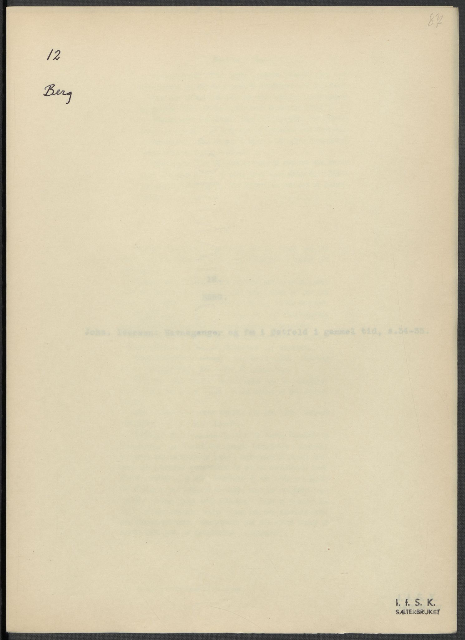 Instituttet for sammenlignende kulturforskning, AV/RA-PA-0424/F/Fc/L0002/0001: Eske B2: / Østfold (perm I), 1932-1935, s. 87