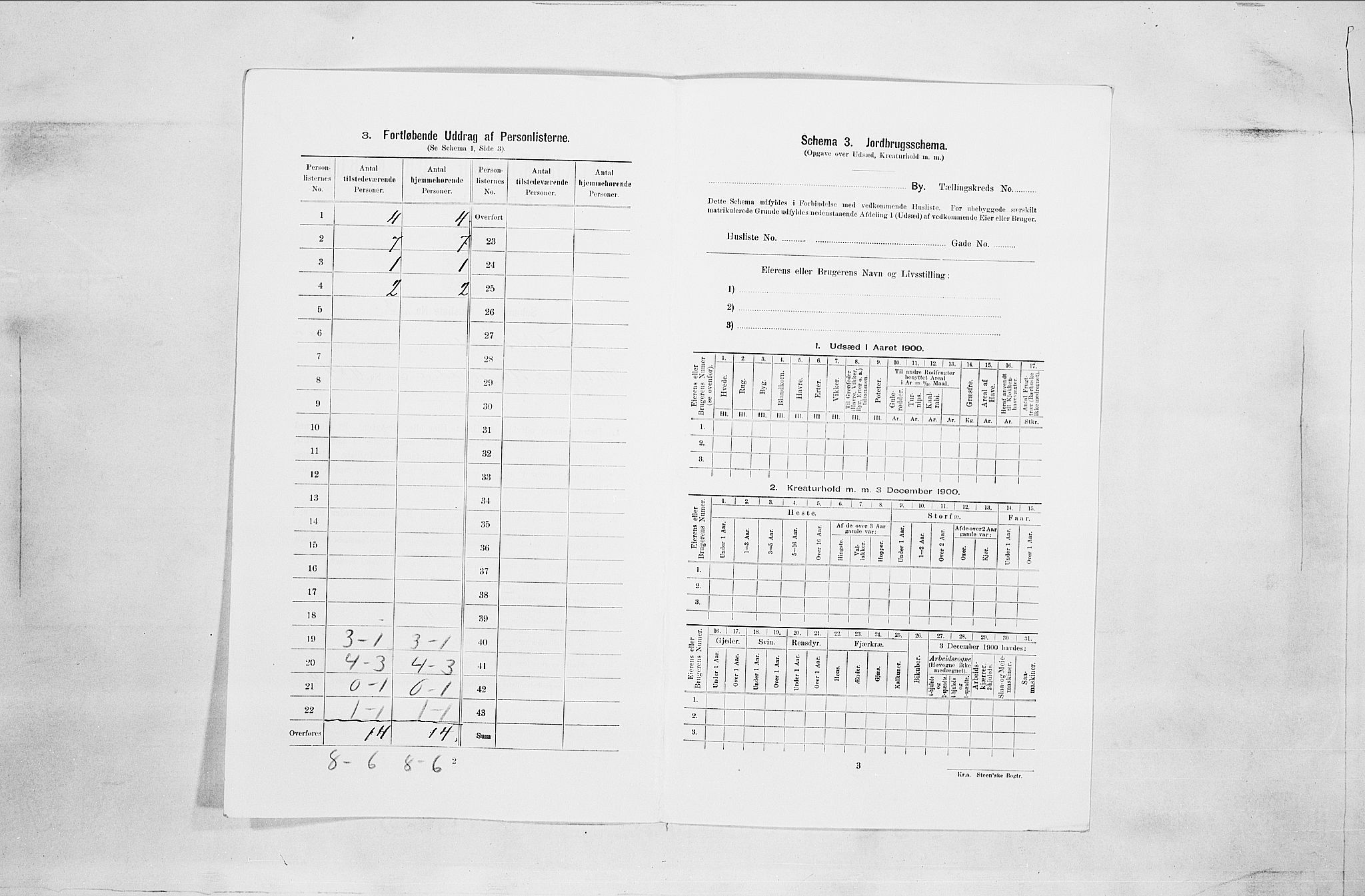 SAO, Folketelling 1900 for 0101 Fredrikshald kjøpstad, 1900