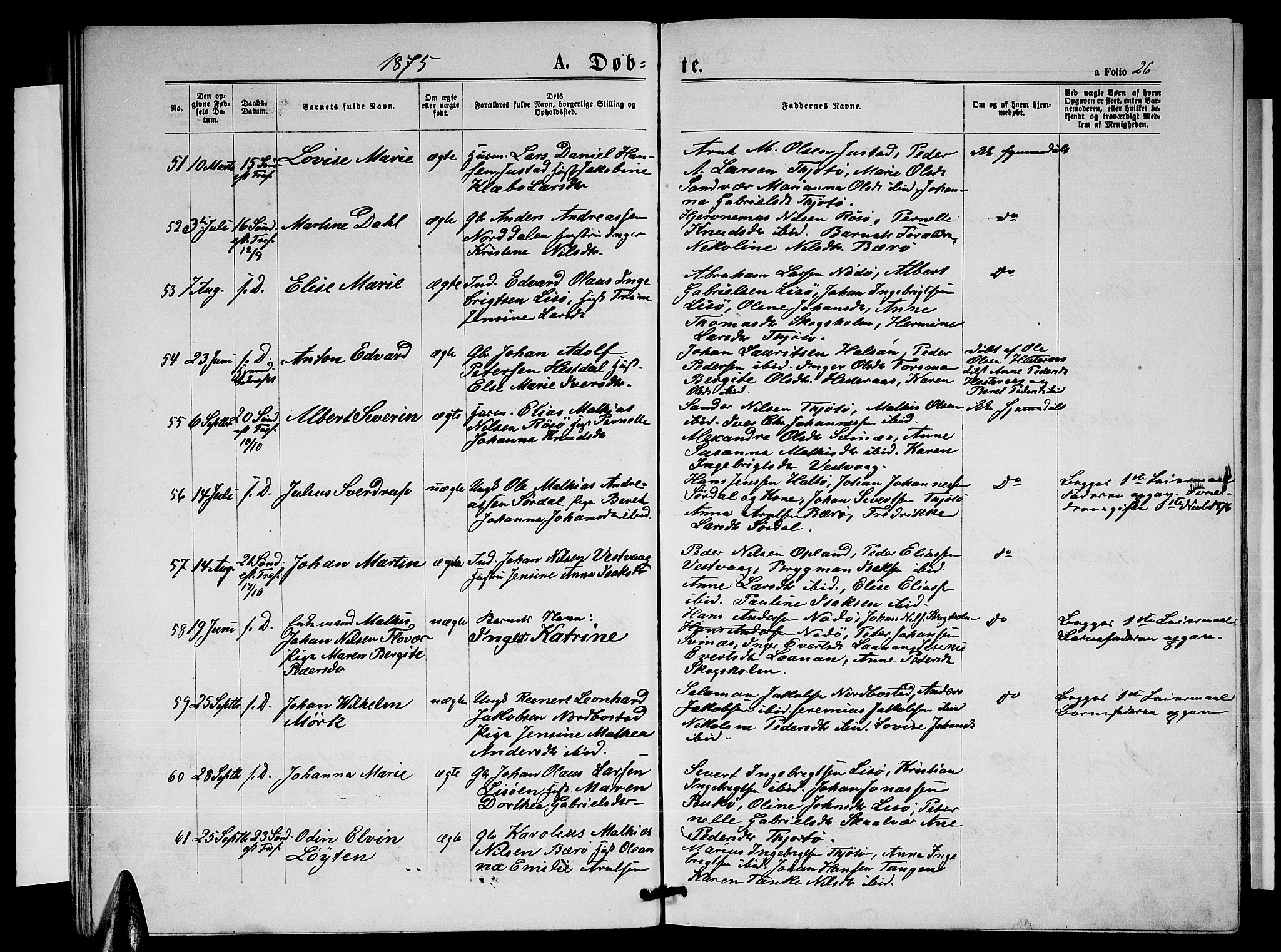 Ministerialprotokoller, klokkerbøker og fødselsregistre - Nordland, AV/SAT-A-1459/817/L0267: Klokkerbok nr. 817C02, 1870-1883, s. 26