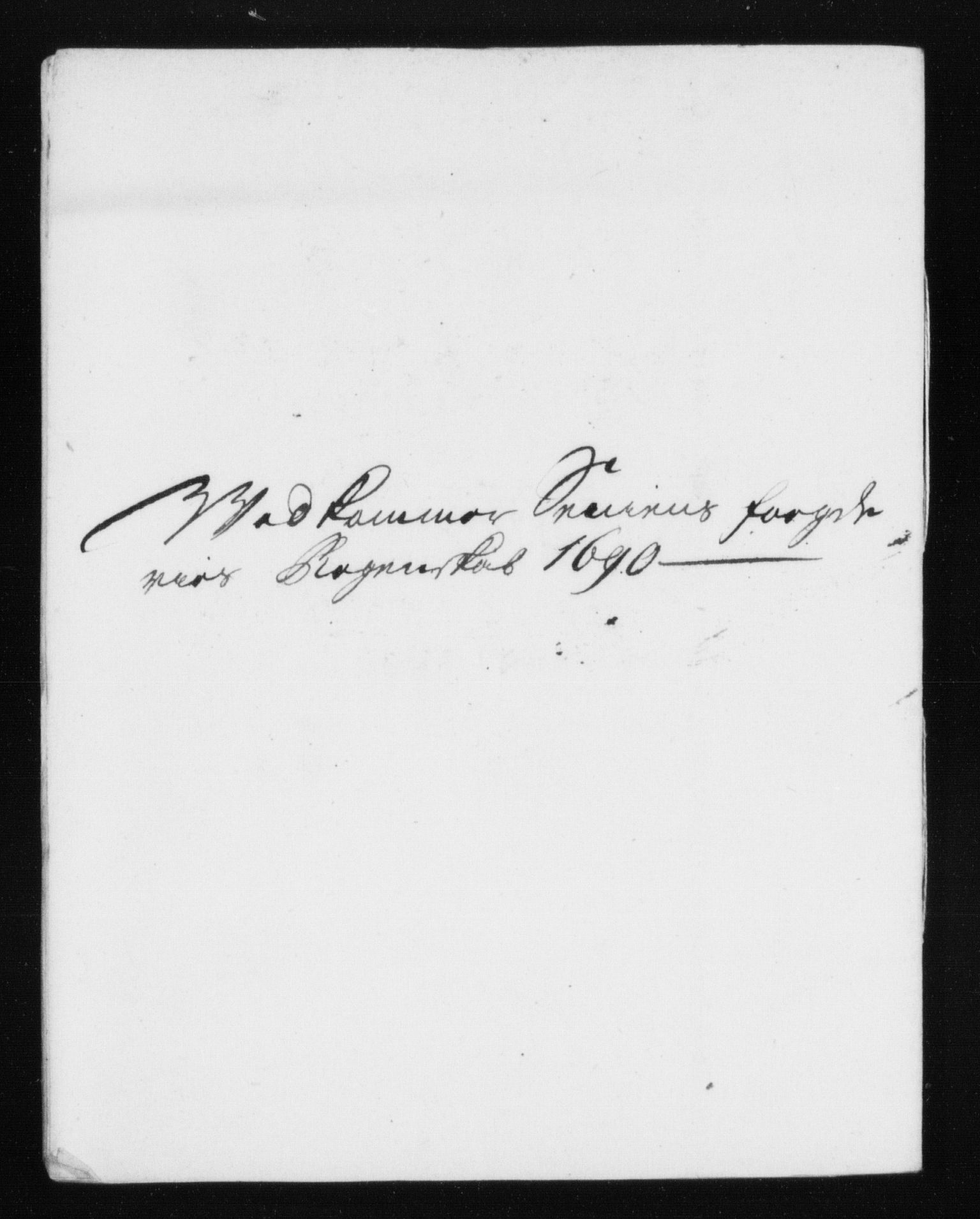 Rentekammeret inntil 1814, Reviderte regnskaper, Stiftamtstueregnskaper, Trondheim stiftamt og Nordland amt, AV/RA-EA-6044/R/Rh/L0015: Nordland amt, 1690