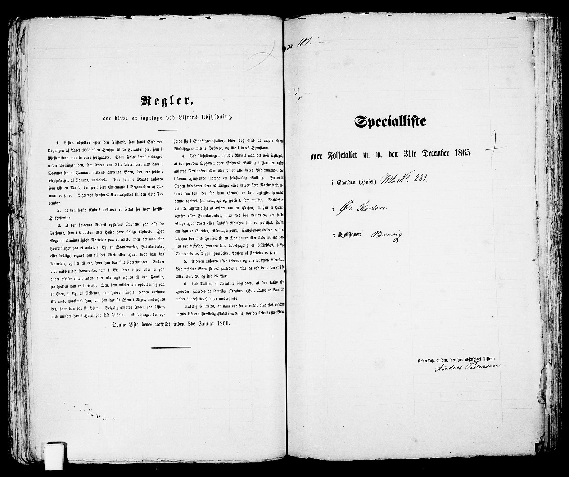 RA, Folketelling 1865 for 0804P Brevik prestegjeld, 1865, s. 210