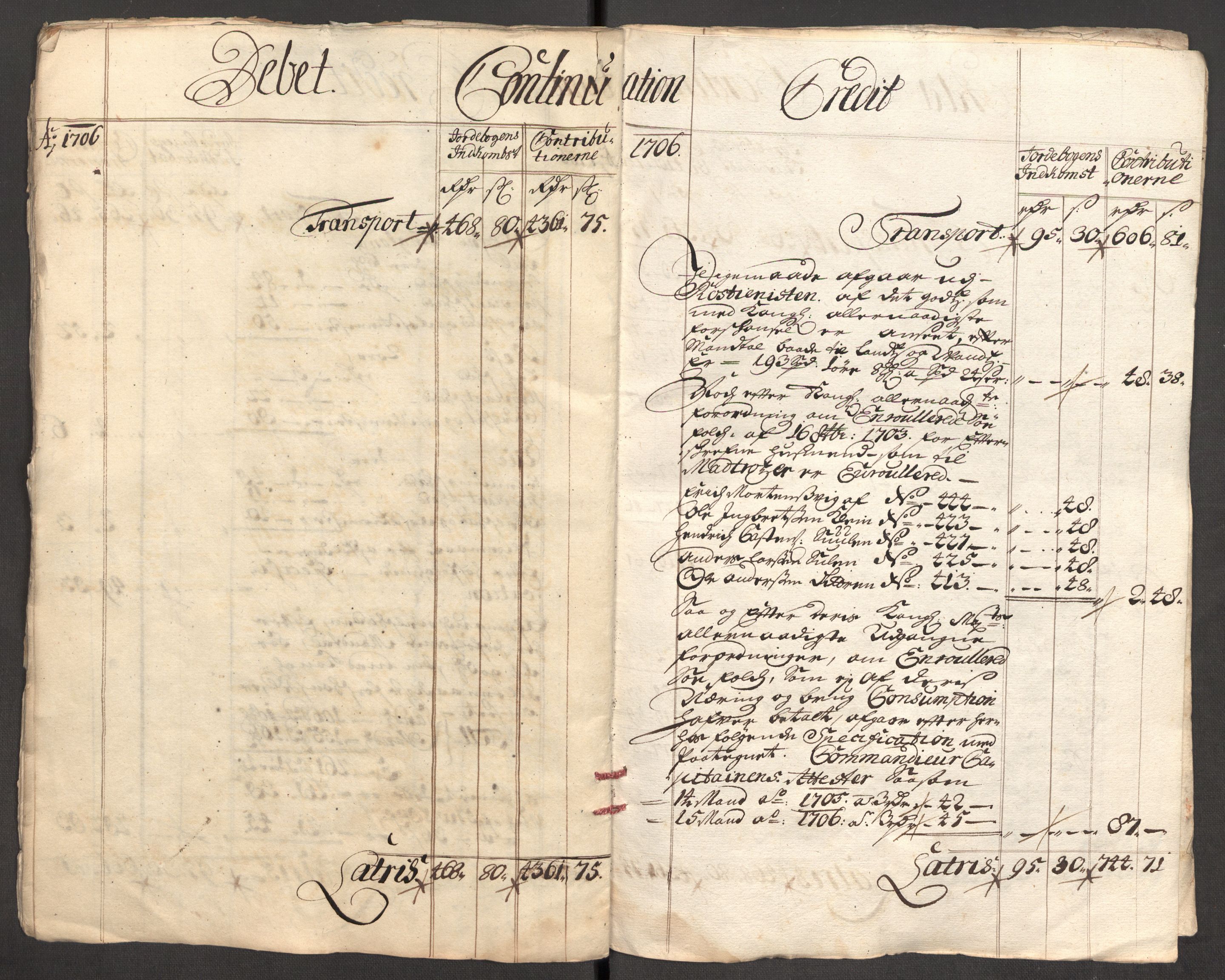 Rentekammeret inntil 1814, Reviderte regnskaper, Fogderegnskap, AV/RA-EA-4092/R57/L3857: Fogderegnskap Fosen, 1706-1707, s. 12