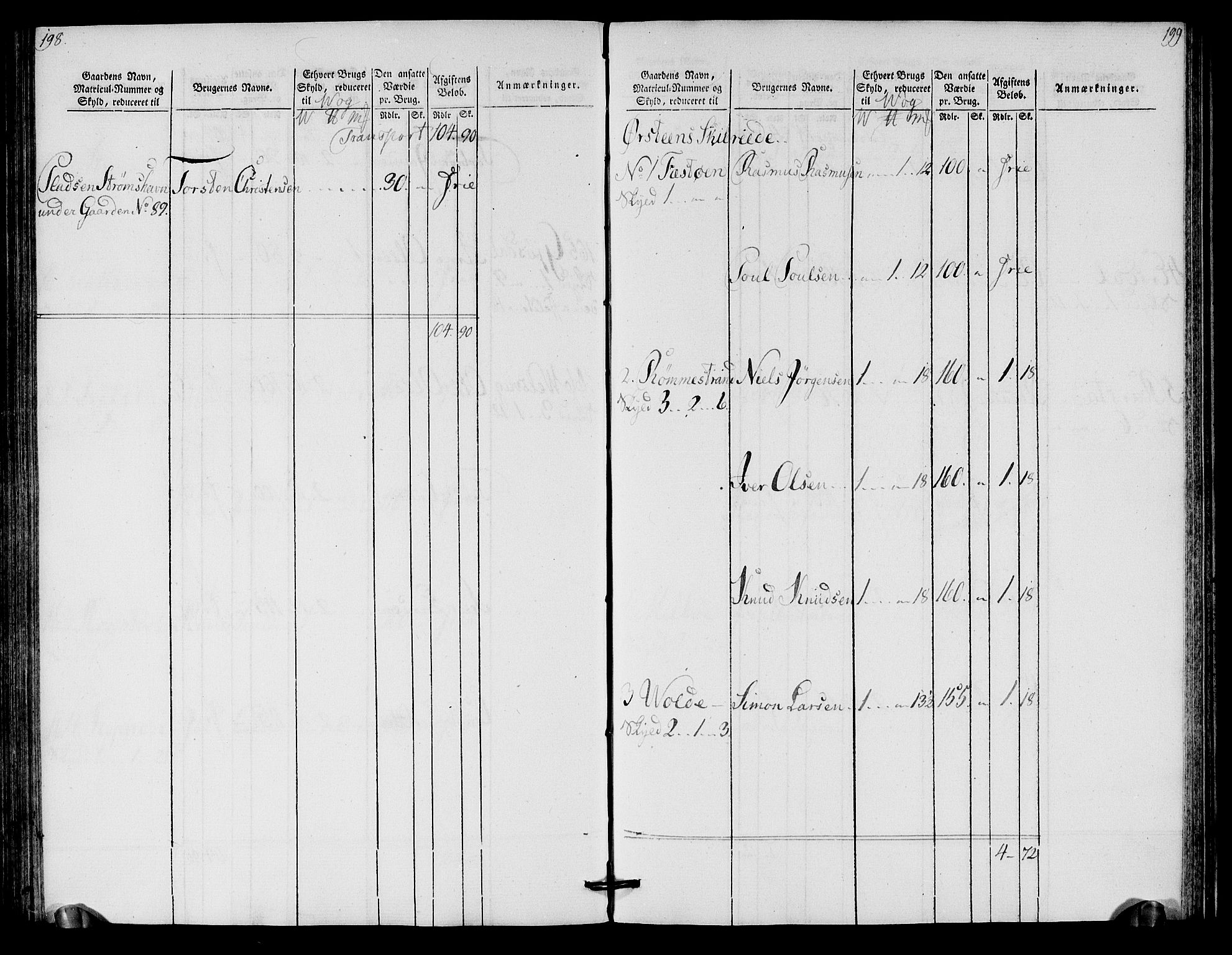 Rentekammeret inntil 1814, Realistisk ordnet avdeling, RA/EA-4070/N/Ne/Nea/L0125b: Sunnmøre fogderi. Oppebørselsregister for fogderiets søndre del, 1803, s. 101