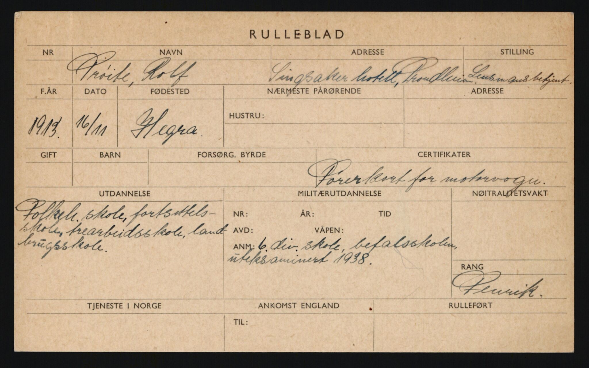 Forsvaret, Sør-Hålogaland landforsvar, AV/RA-RAFA-2552/P/Pa/L0302: Personellmapper for slettet personell, yrkesbefal og vernepliktig befal, født 1913-1916, 1932-1976, s. 160