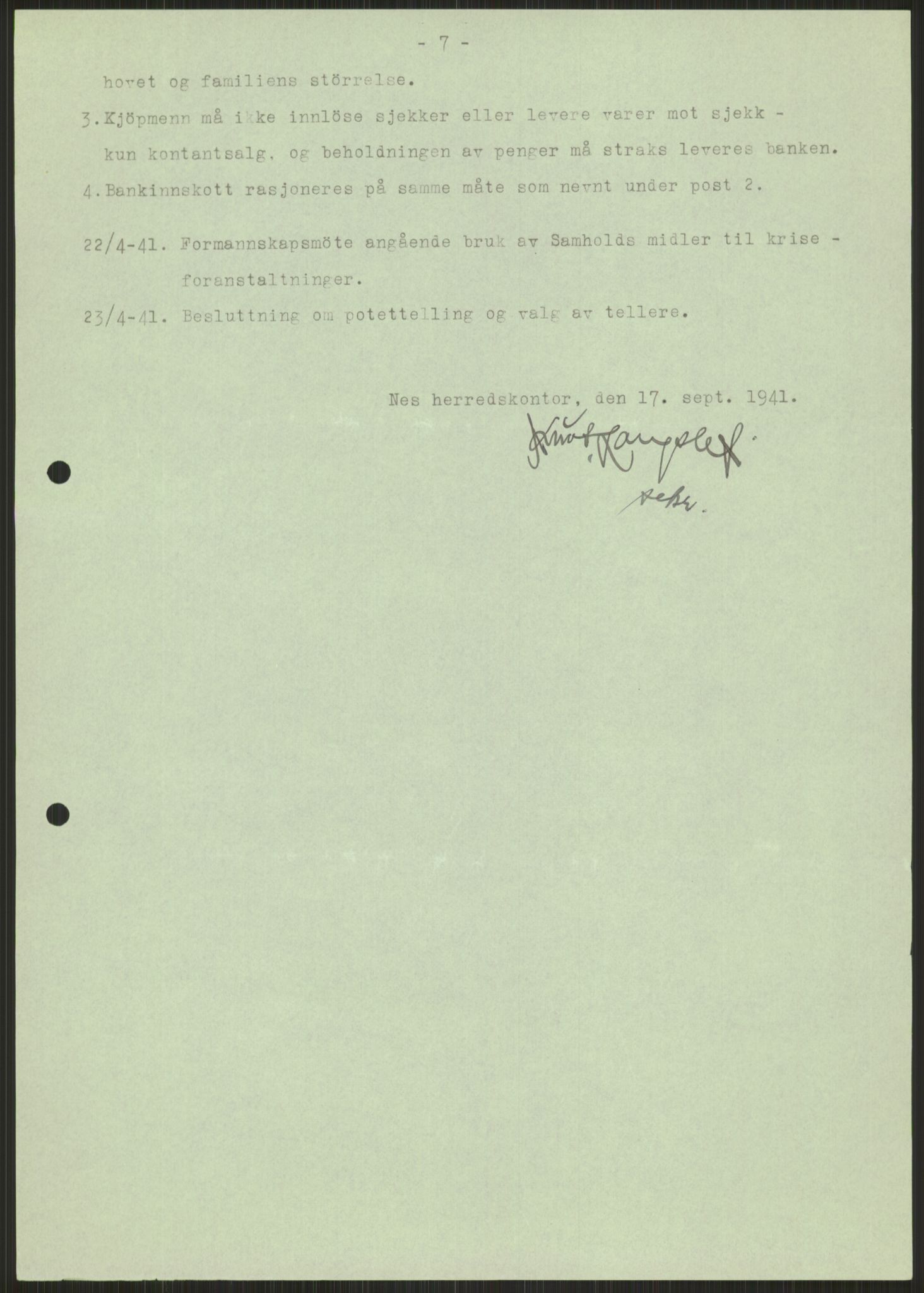 Forsvaret, Forsvarets krigshistoriske avdeling, RA/RAFA-2017/Y/Ya/L0014: II-C-11-31 - Fylkesmenn.  Rapporter om krigsbegivenhetene 1940., 1940, s. 444