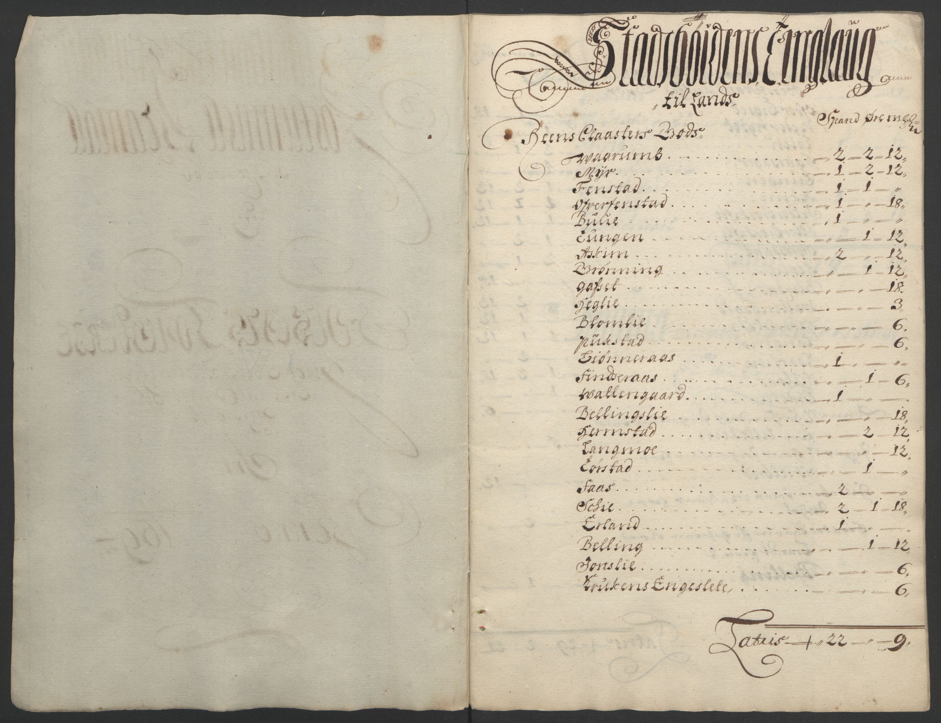 Rentekammeret inntil 1814, Reviderte regnskaper, Fogderegnskap, AV/RA-EA-4092/R57/L3850: Fogderegnskap Fosen, 1694, s. 109