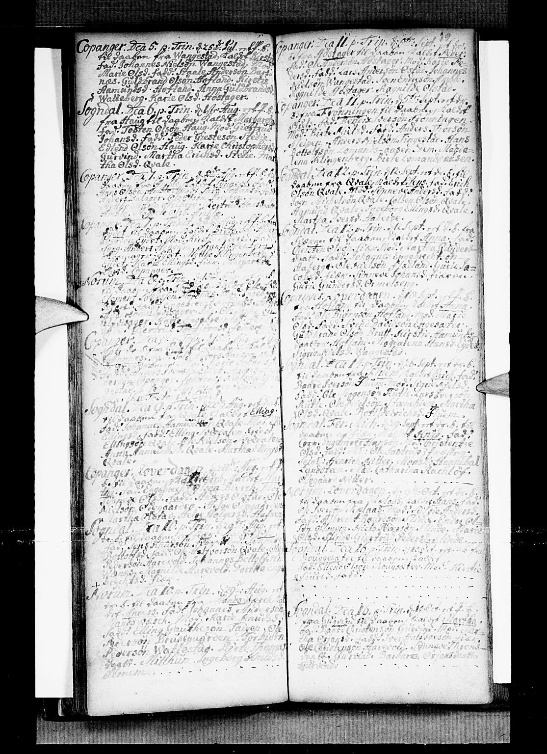 Sogndal sokneprestembete, SAB/A-81301/H/Haa/Haaa/L0002: Ministerialbok nr. A 2, 1725-1741, s. 39