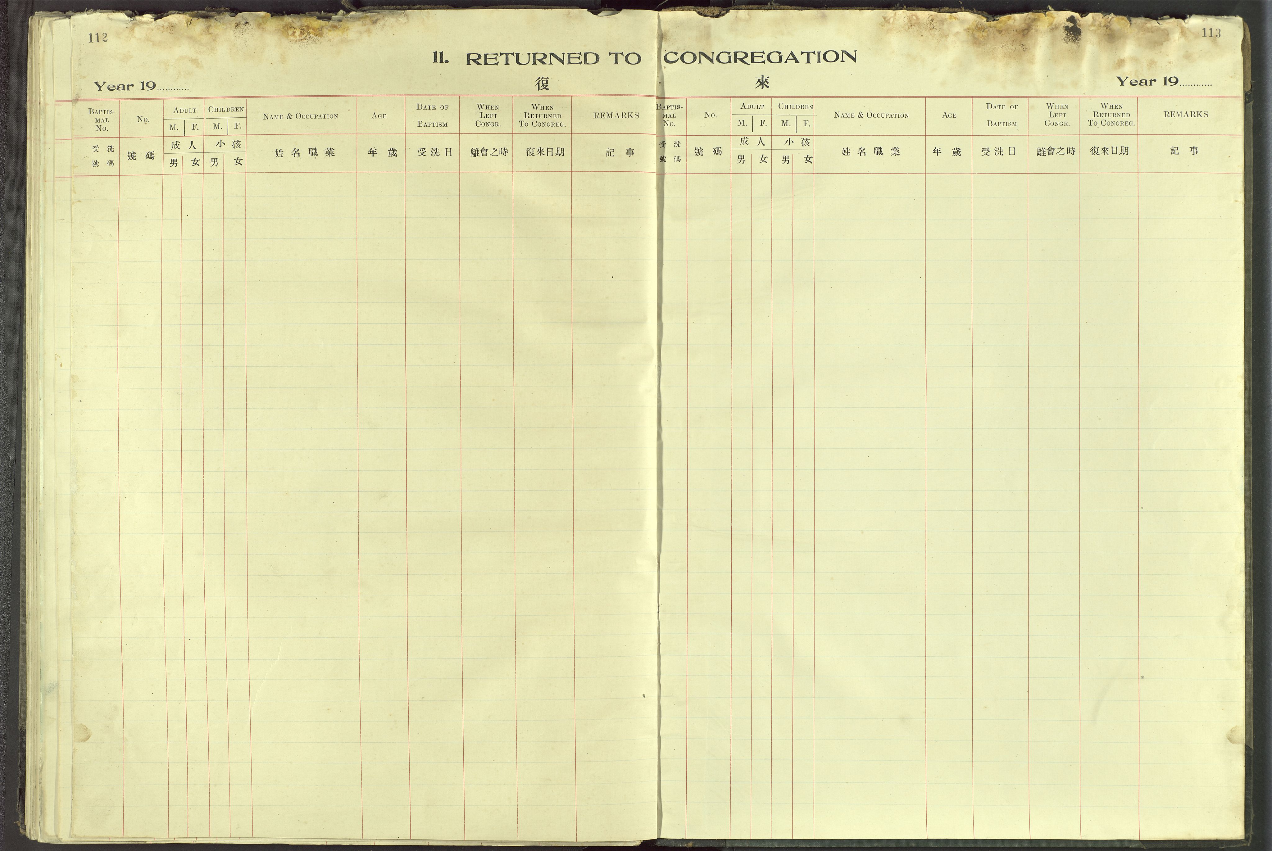 Det Norske Misjonsselskap - utland - Kina (Hunan), VID/MA-A-1065/Dm/L0096: Ministerialbok nr. 134, 1923-1938, s. 112-113