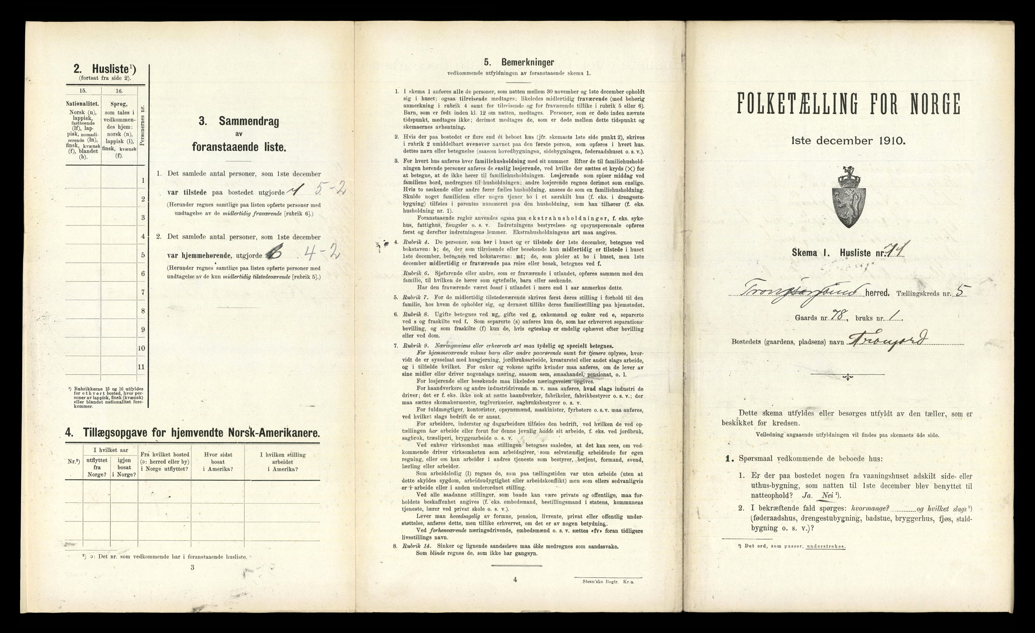 RA, Folketelling 1910 for 1934 Tromsøysund herred, 1910, s. 1163