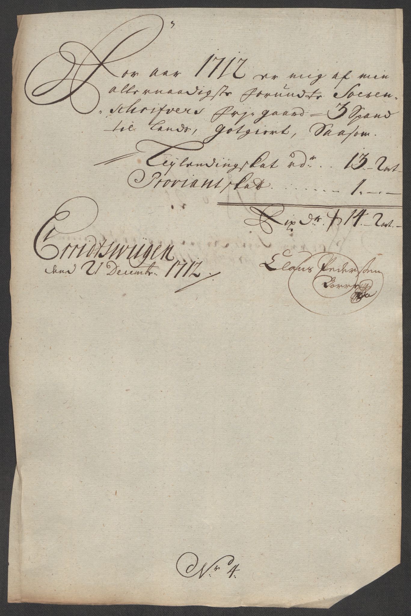 Rentekammeret inntil 1814, Reviderte regnskaper, Fogderegnskap, AV/RA-EA-4092/R57/L3861: Fogderegnskap Fosen, 1712-1713, s. 179