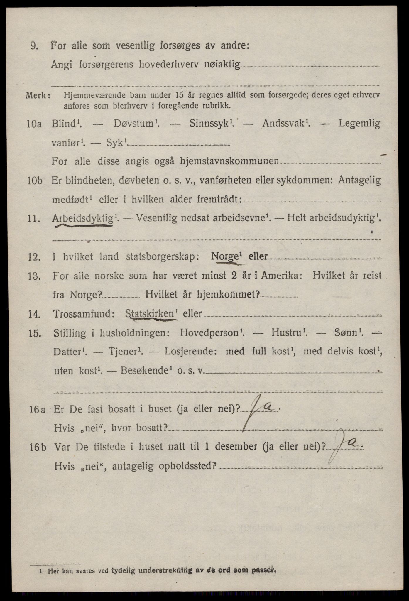 SAST, Folketelling 1920 for 1154 Skjold herred, 1920, s. 1999