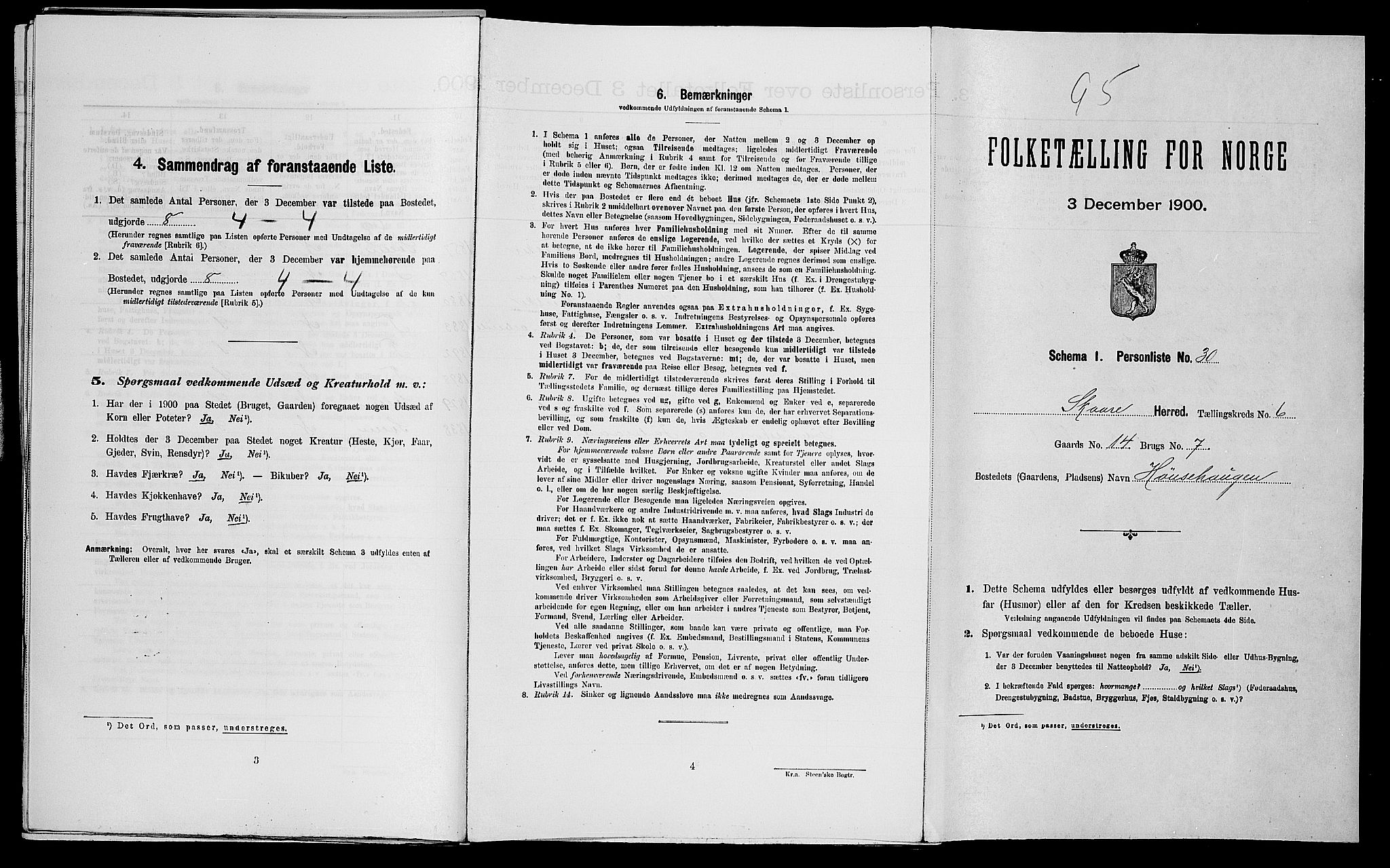 SAST, Folketelling 1900 for 1153 Skåre herred, 1900, s. 862
