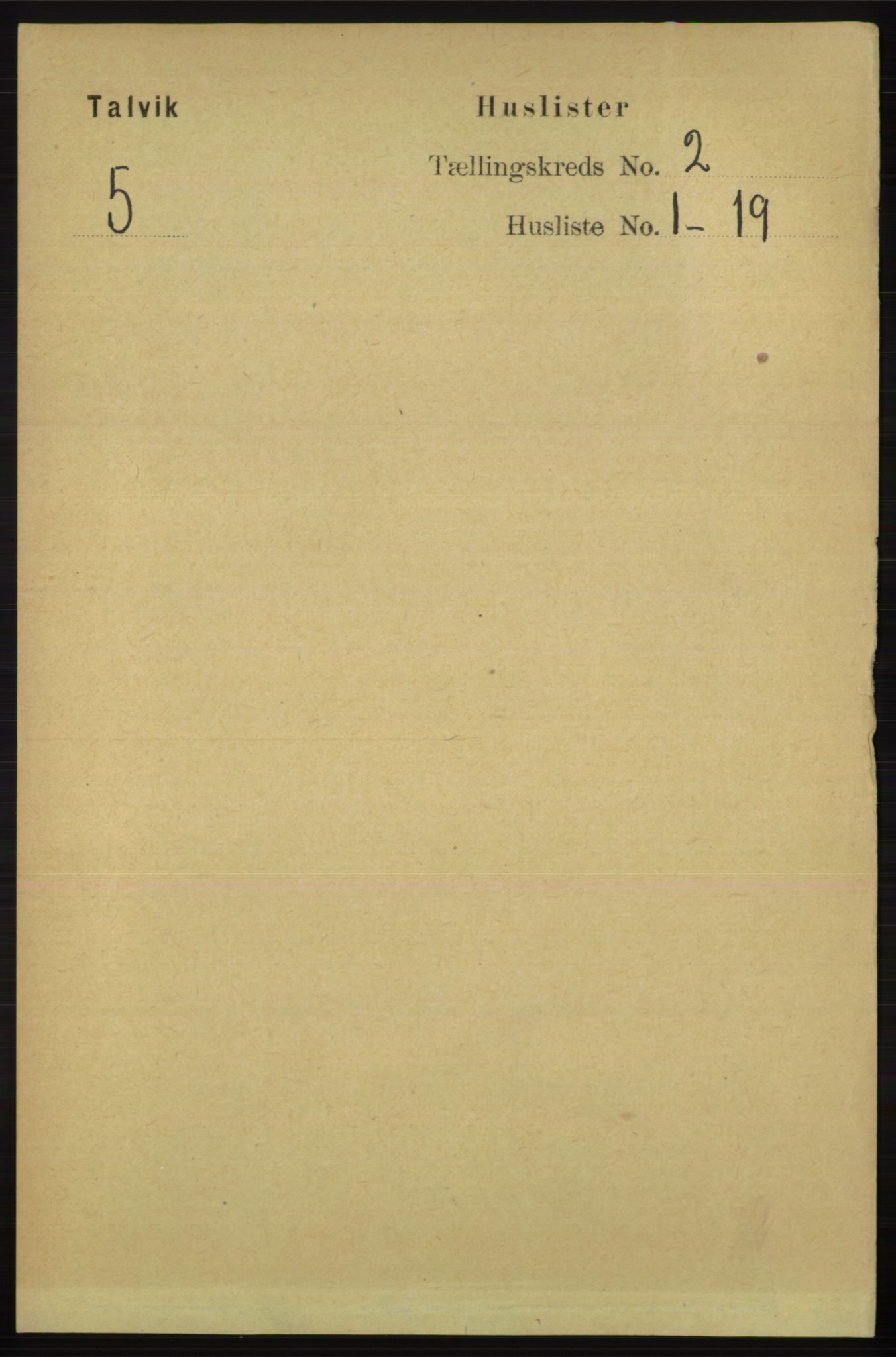 RA, Folketelling 1891 for 2013 Talvik herred, 1891, s. 507