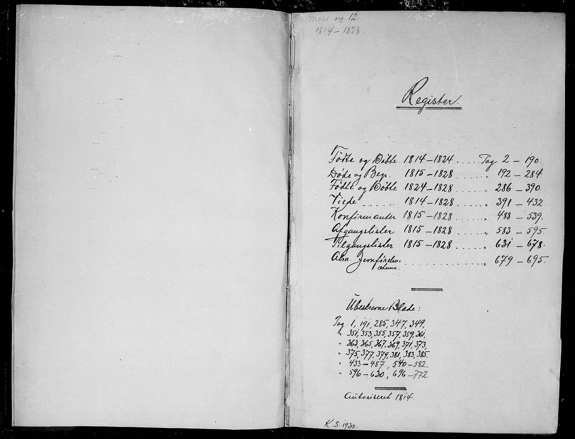 Moss prestekontor Kirkebøker, SAO/A-2003/F/Fa/L0005: Ministerialbok nr. I 5, 1814-1828