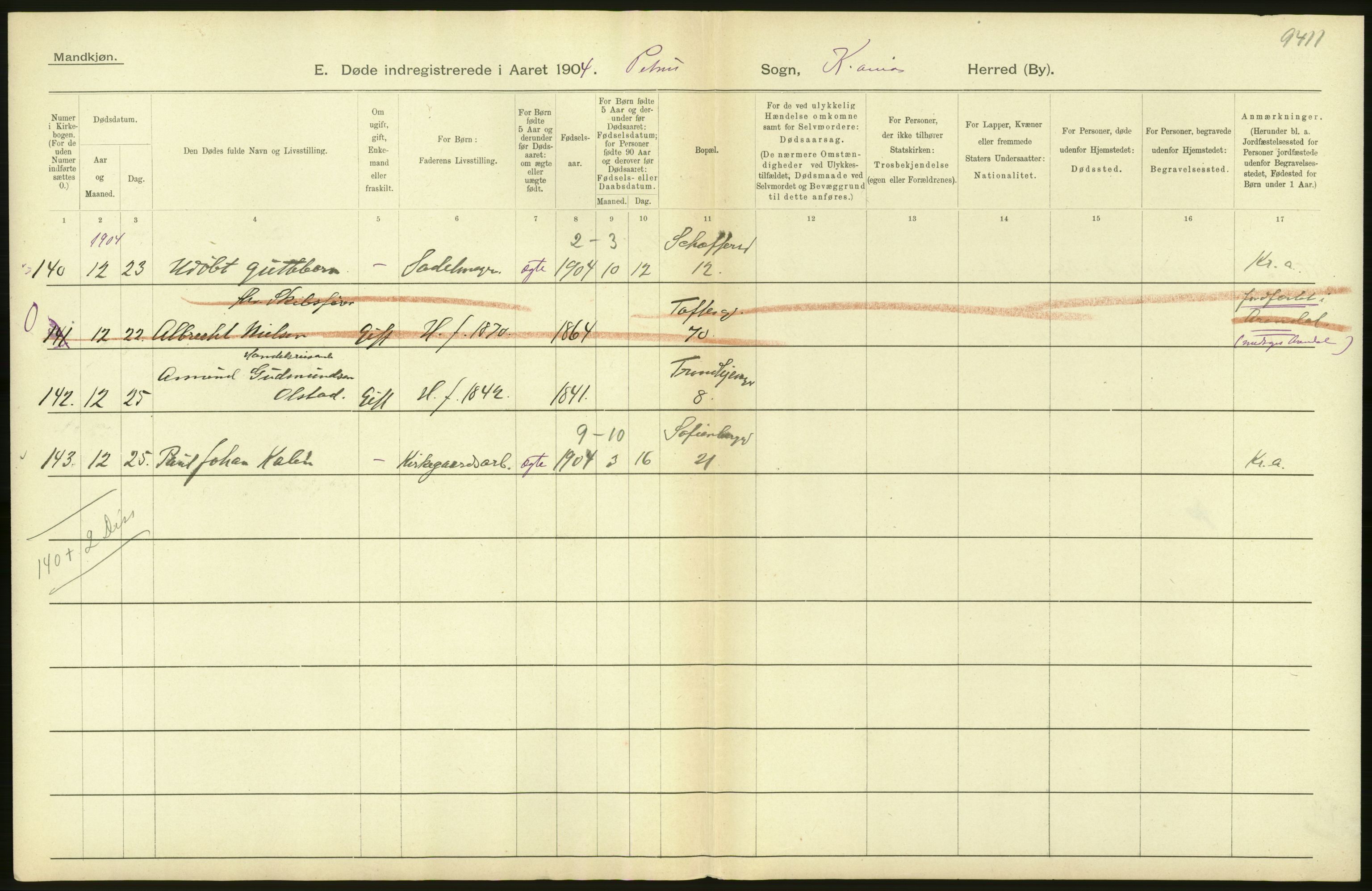 Statistisk sentralbyrå, Sosiodemografiske emner, Befolkning, AV/RA-S-2228/D/Df/Dfa/Dfab/L0004: Kristiania: Gifte, døde, 1904, s. 532