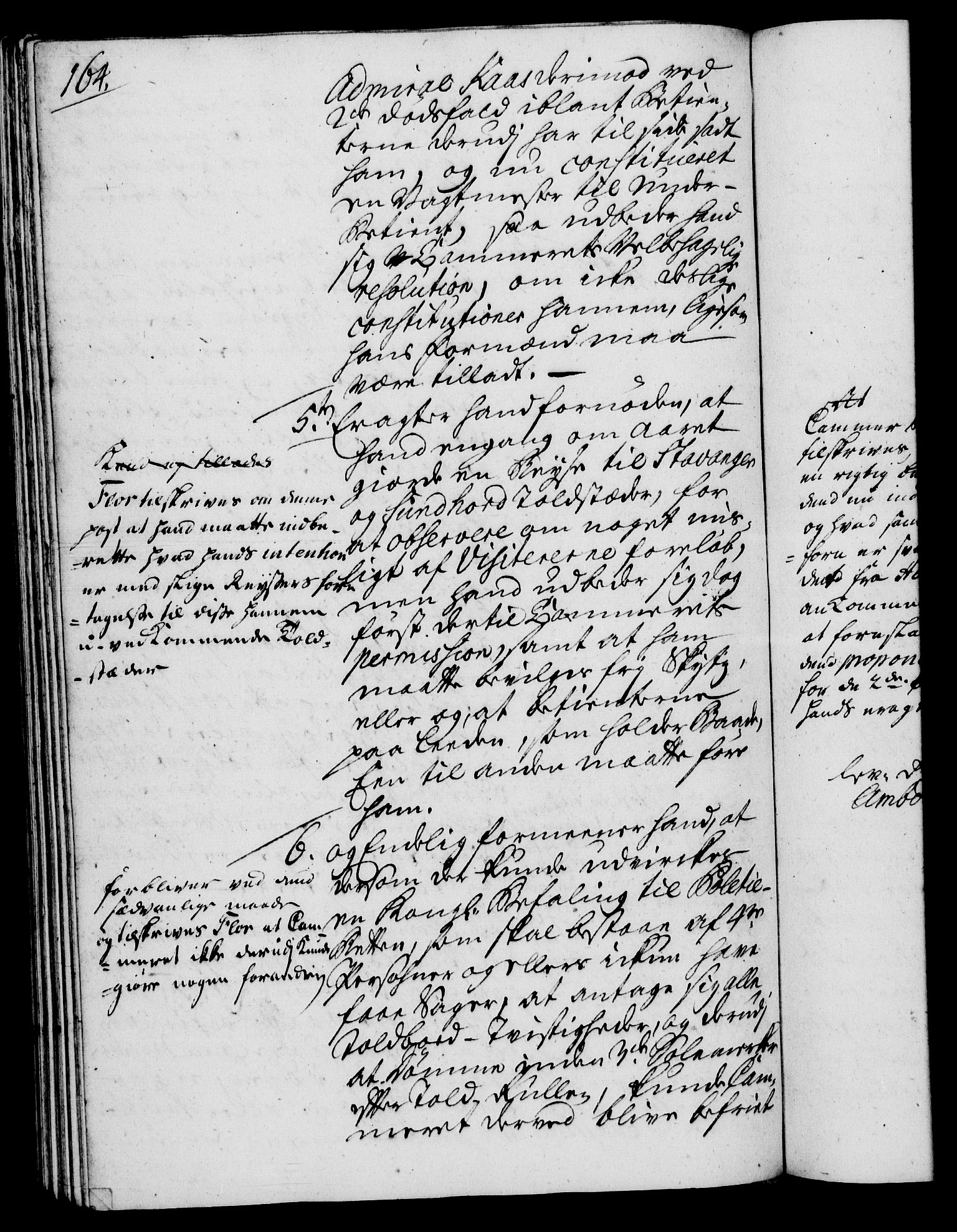 Rentekammeret, Kammerkanselliet, RA/EA-3111/G/Gh/Gha/L0020: Norsk ekstraktmemorialprotokoll (merket RK 53.65), 1738-1739, s. 164