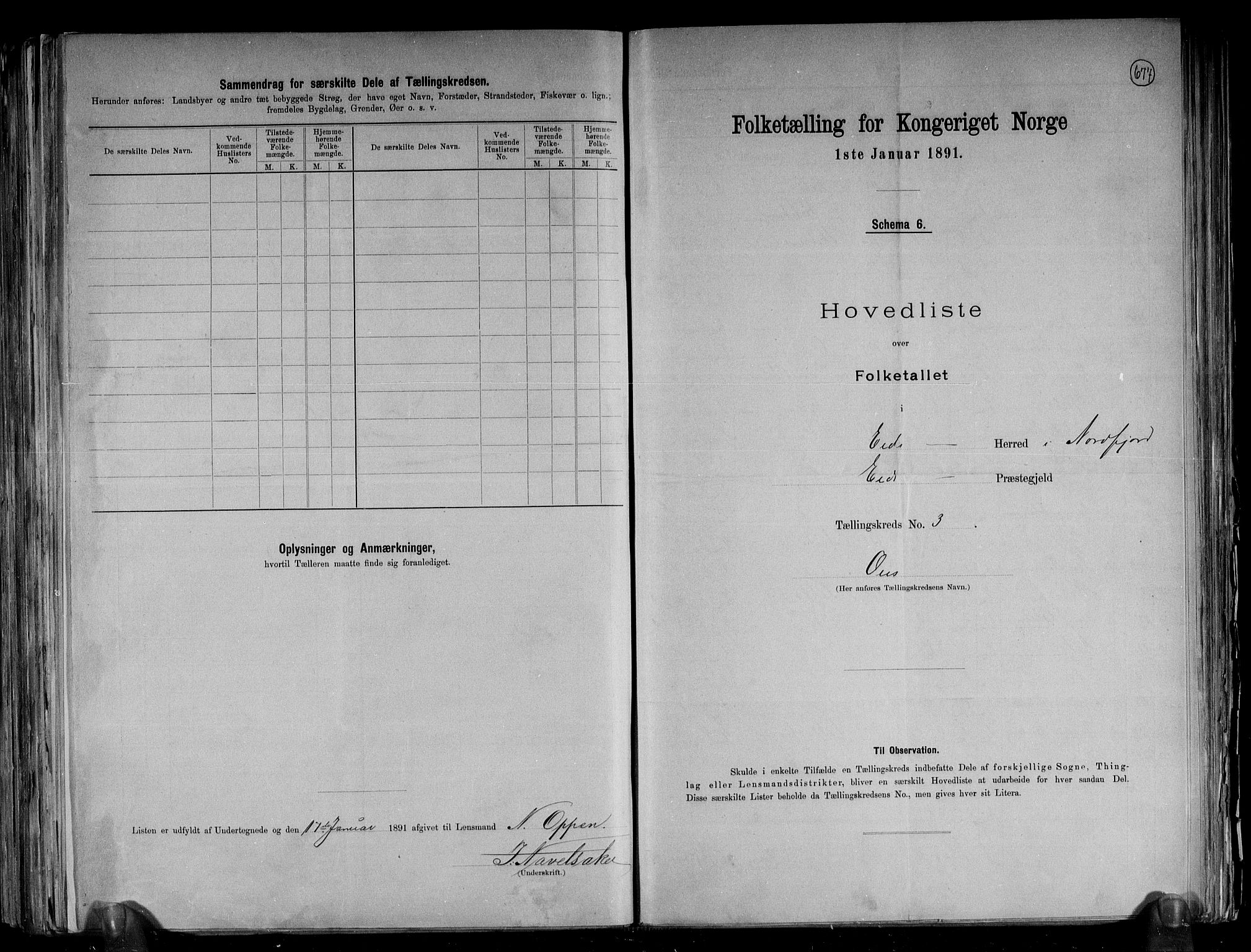 RA, Folketelling 1891 for 1443 Eid herred, 1891, s. 16