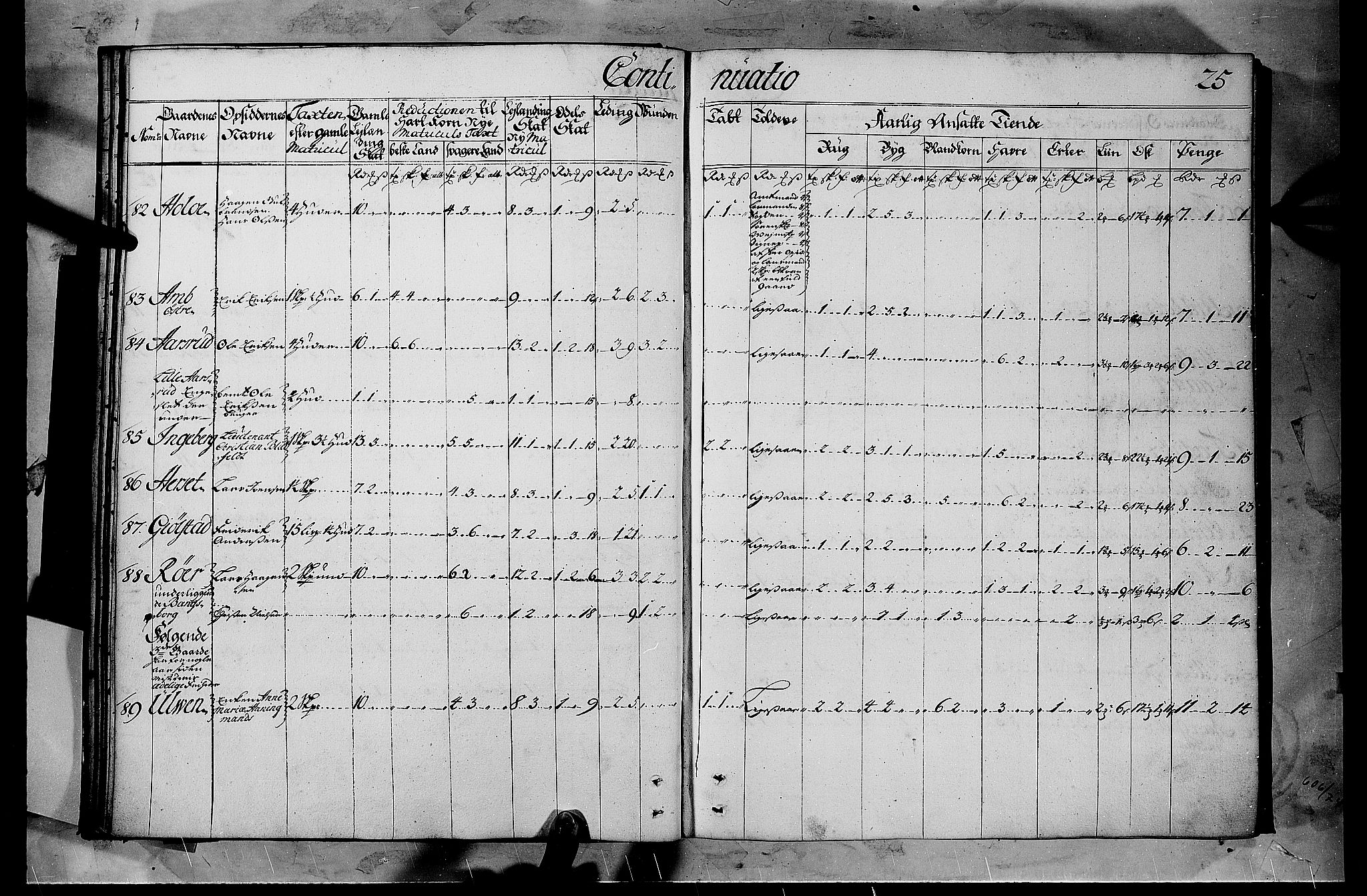 Rentekammeret inntil 1814, Realistisk ordnet avdeling, AV/RA-EA-4070/N/Nb/Nbf/L0103b: Hedmark matrikkelprotokoll, 1723, s. 24b-25a