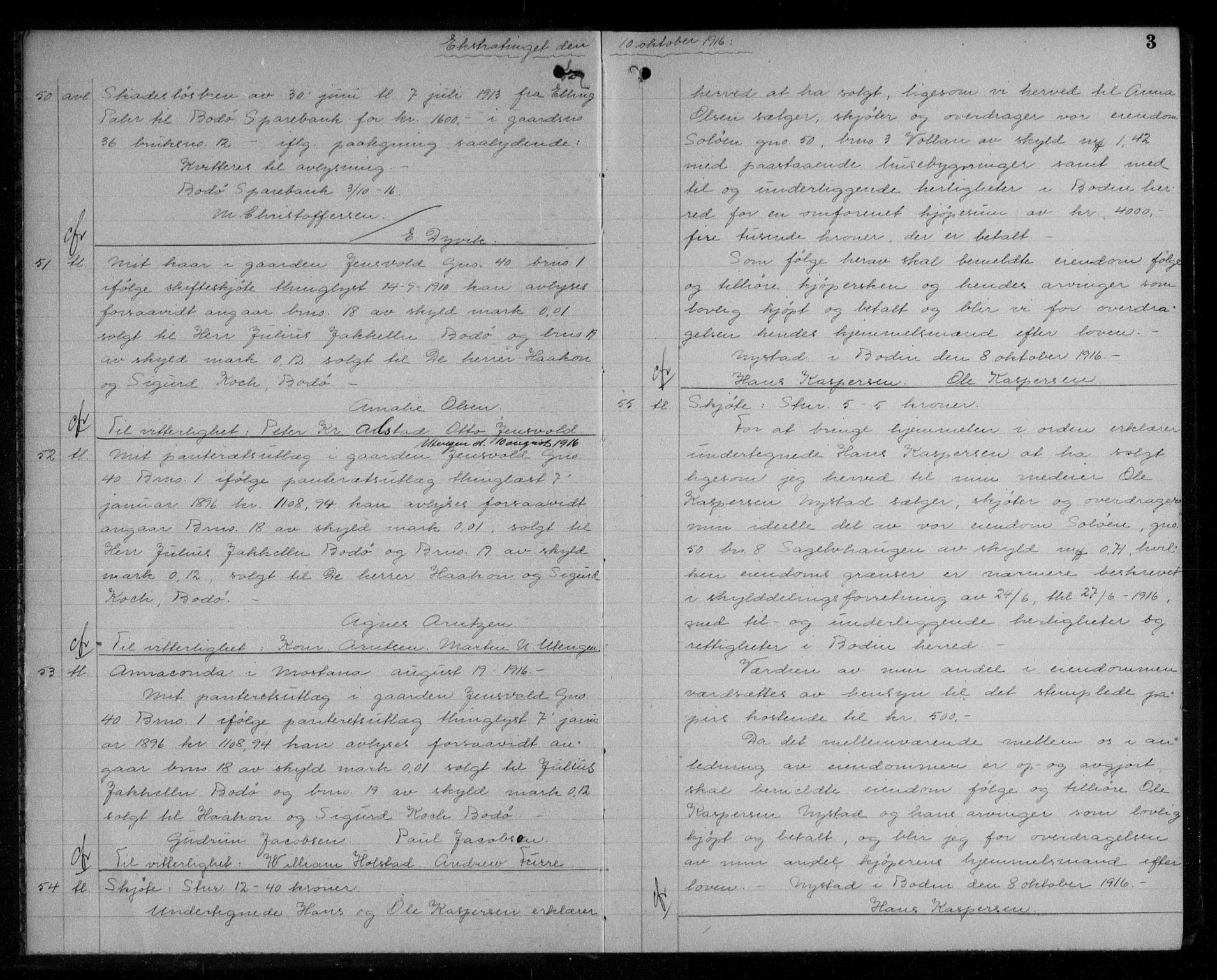 Salten sorenskriveri, SAT/A-4578/1/2/2C/L0046: Pantebok nr. 6, 1916-1917, s. 3