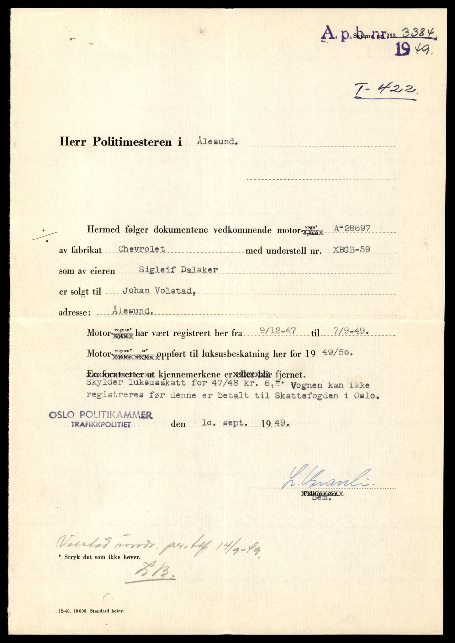 Møre og Romsdal vegkontor - Ålesund trafikkstasjon, AV/SAT-A-4099/F/Fe/L0043: Registreringskort for kjøretøy T 14080 - T 14204, 1927-1998, s. 2123