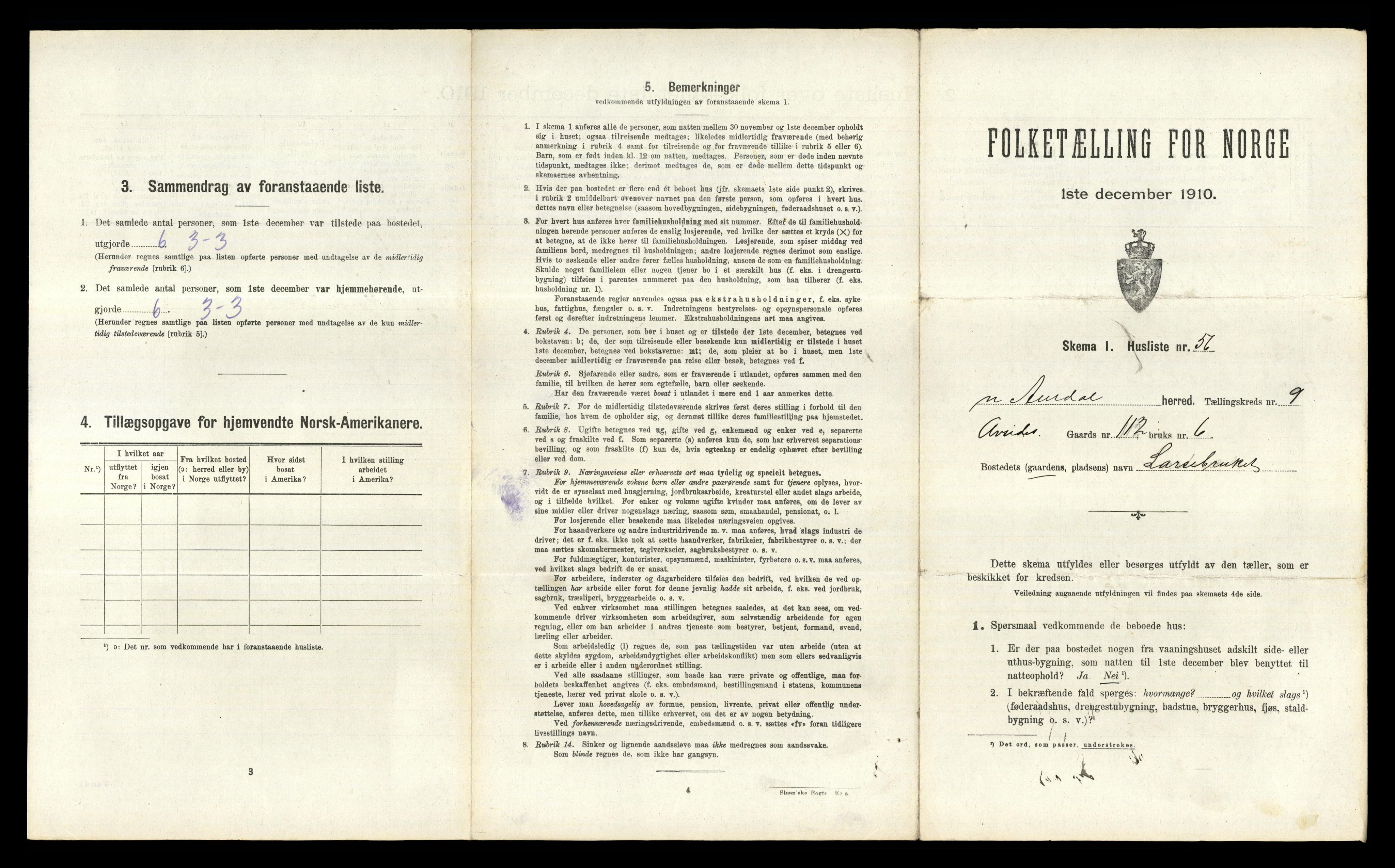 RA, Folketelling 1910 for 0542 Nord-Aurdal herred, 1910, s. 1465