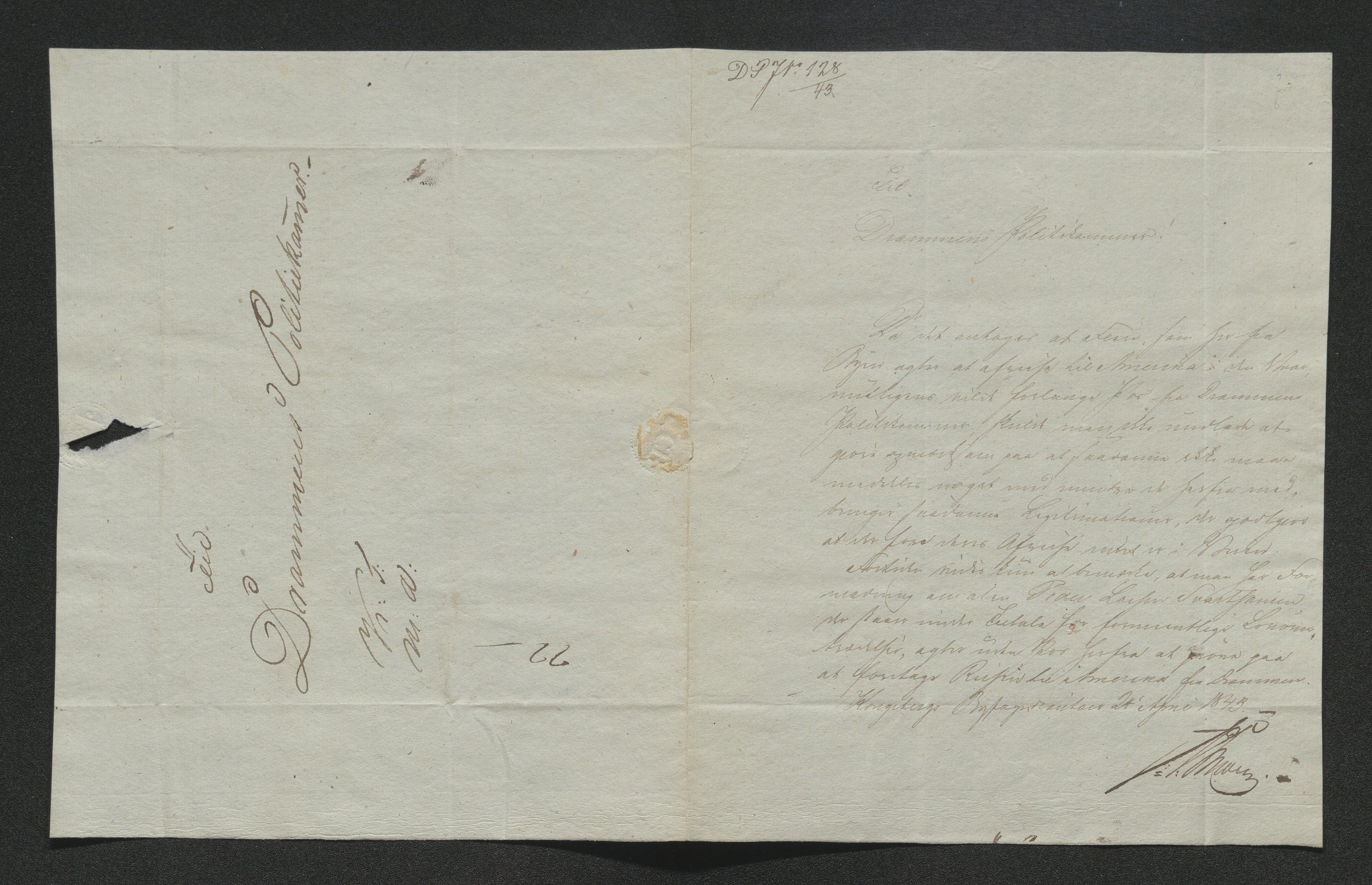 Drammen politikammer, SAKO/A-623/I/Ia/Iab/L0007: Innleverte pass, 1843-1844, s. 80