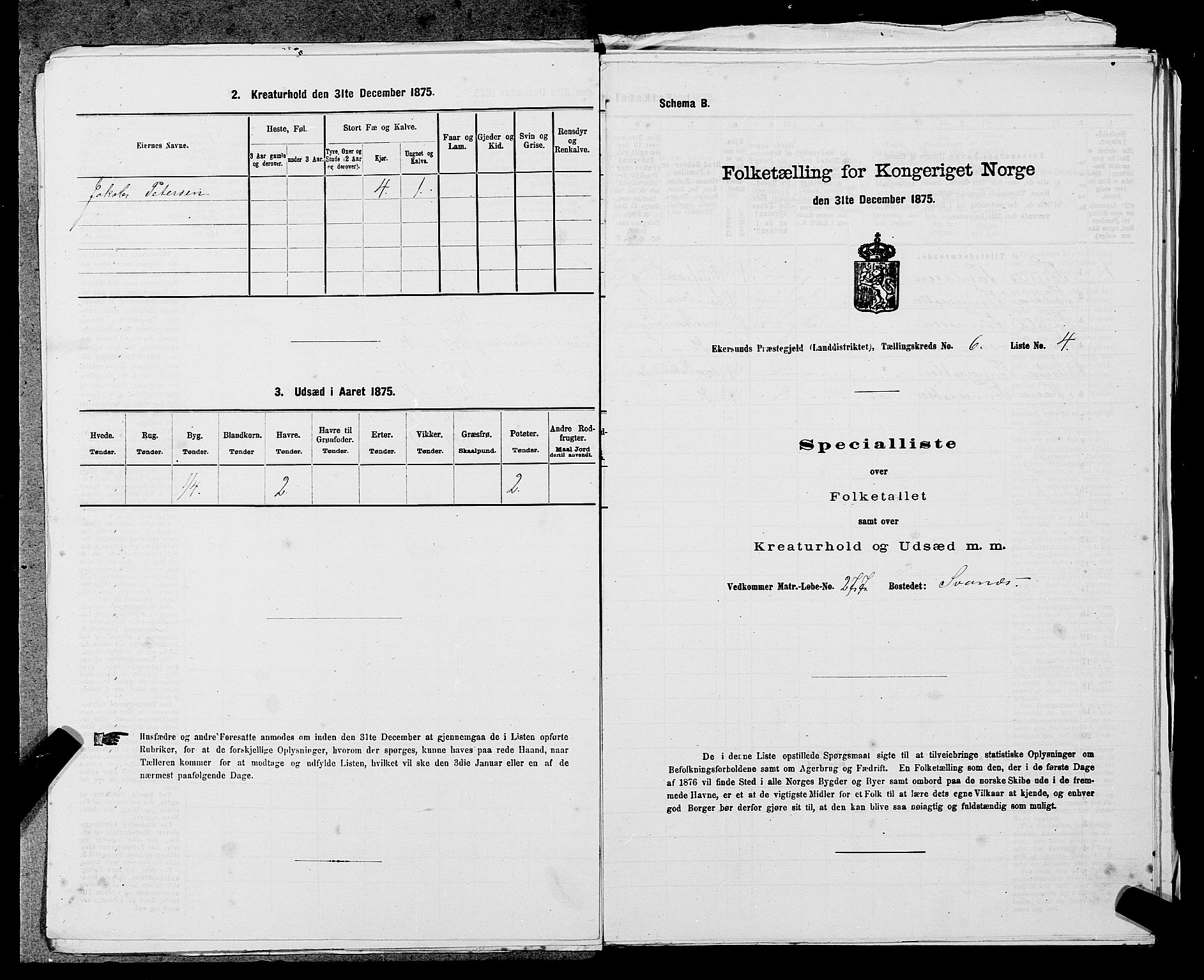 SAST, Folketelling 1875 for 1116L Eigersund prestegjeld, Eigersund landsokn og Ogna sokn, 1875, s. 642
