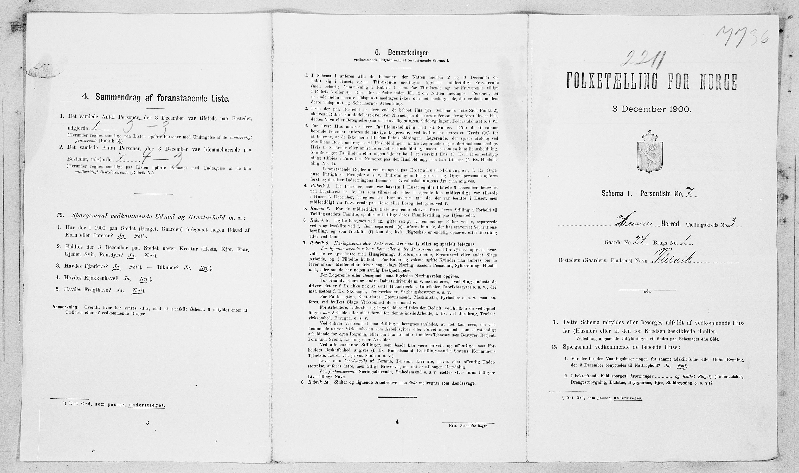 SAT, Folketelling 1900 for 1612 Hemne herred, 1900, s. 44