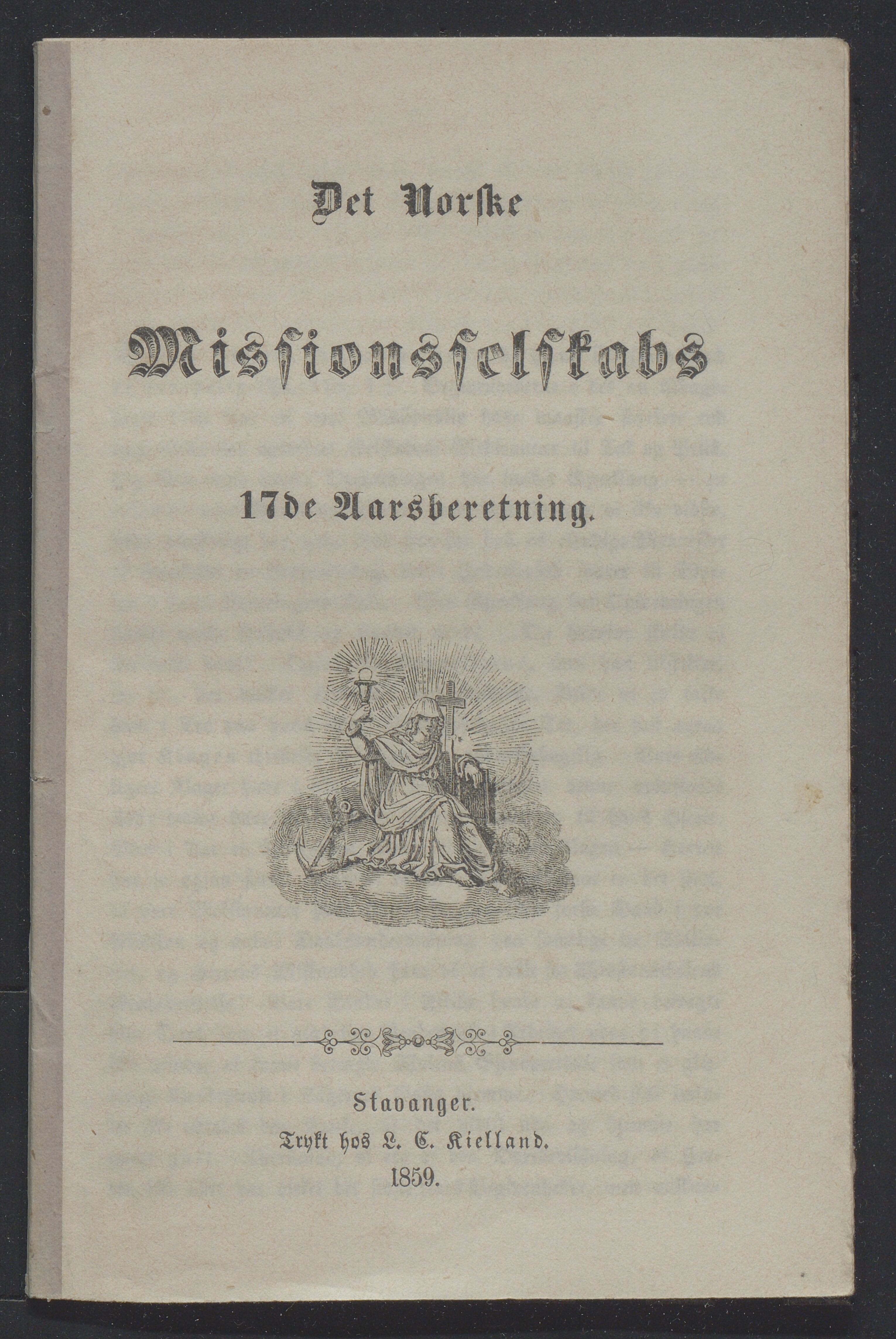 Det Norske Misjonsselskap - hovedadministrasjonen, VID/MA-A-1045/D/Db/Dba/L0337/0005/0002: Beretninger, Bøker, Skrifter o.l   / Årsberetninger Innbundet 16-20  , 1859