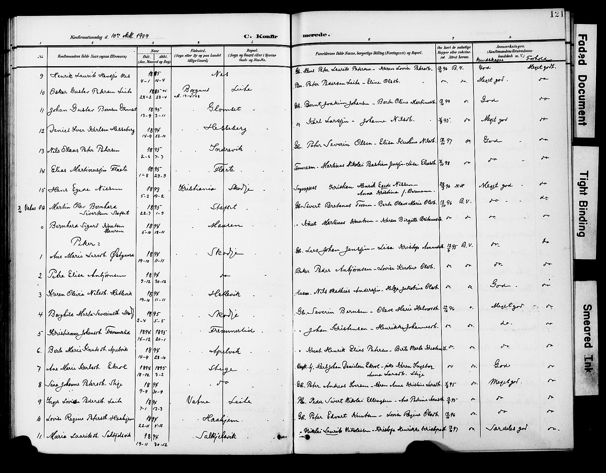 Ministerialprotokoller, klokkerbøker og fødselsregistre - Møre og Romsdal, AV/SAT-A-1454/524/L0366: Klokkerbok nr. 524C07, 1900-1931, s. 121