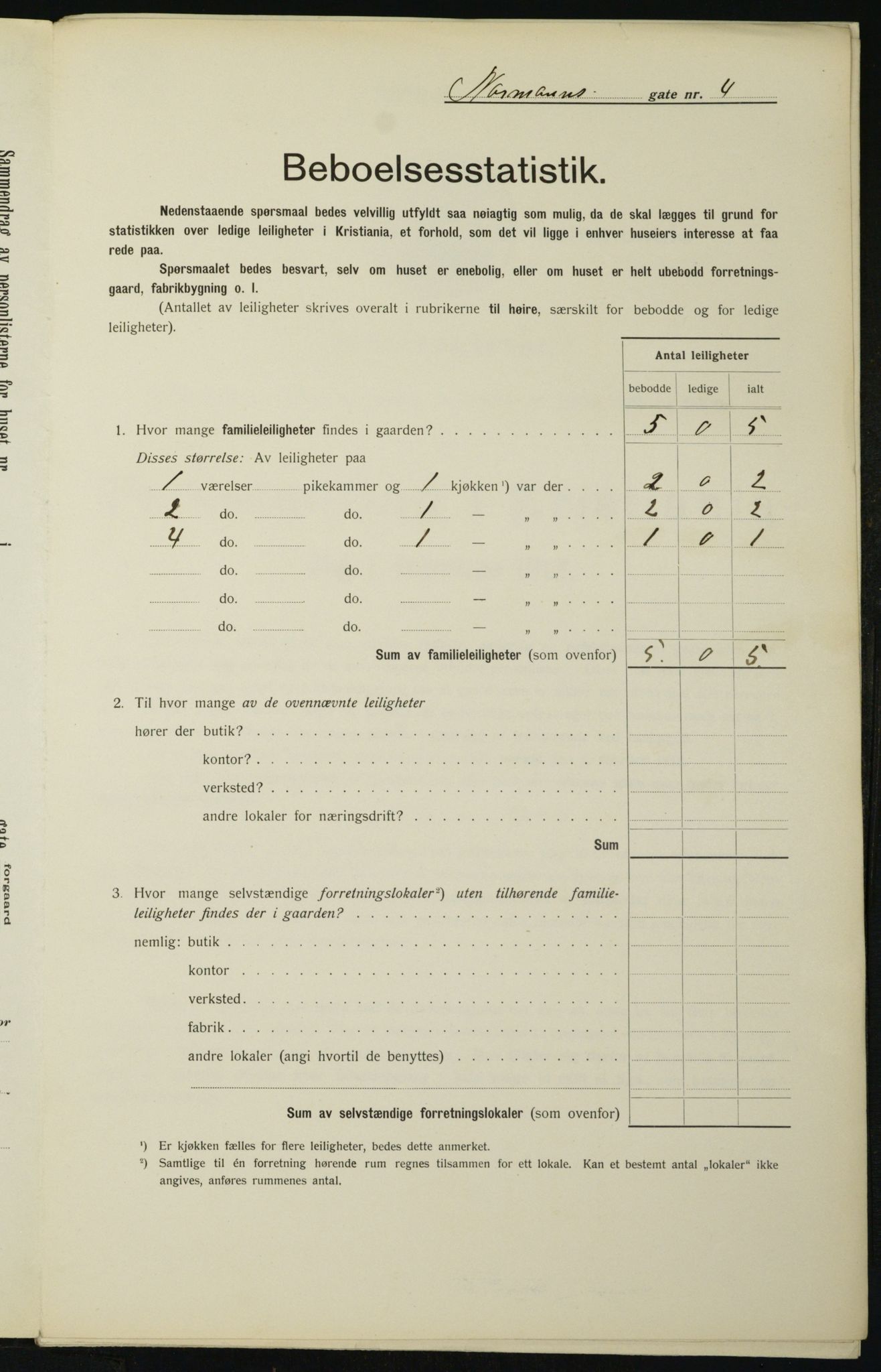 OBA, Kommunal folketelling 1.2.1912 for Kristiania, 1912, s. 74106