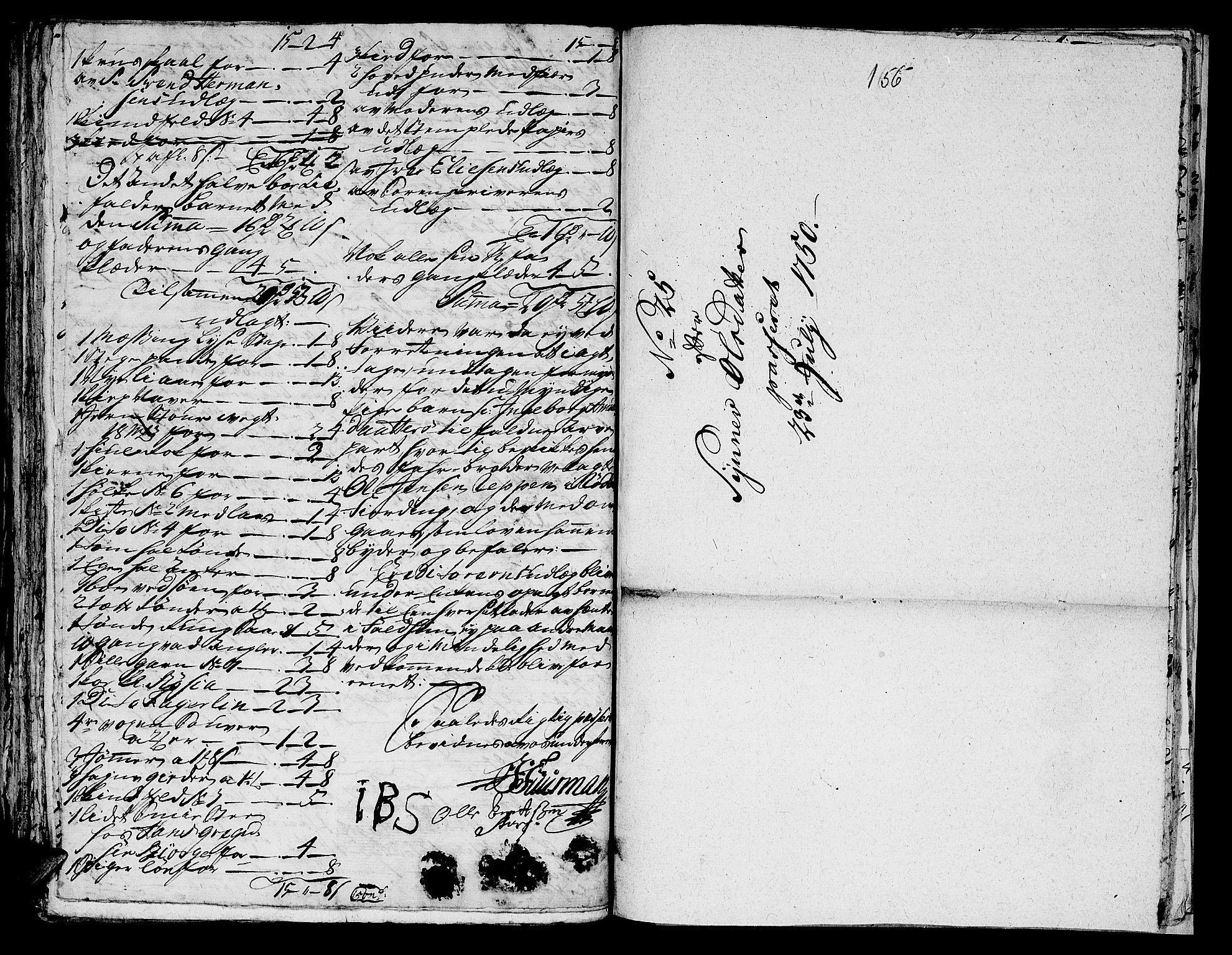Helgeland sorenskriveri, SAT/A-0004/3/3A/L0017: Konseptprotokoll 2, 1750, s. 155b-156a