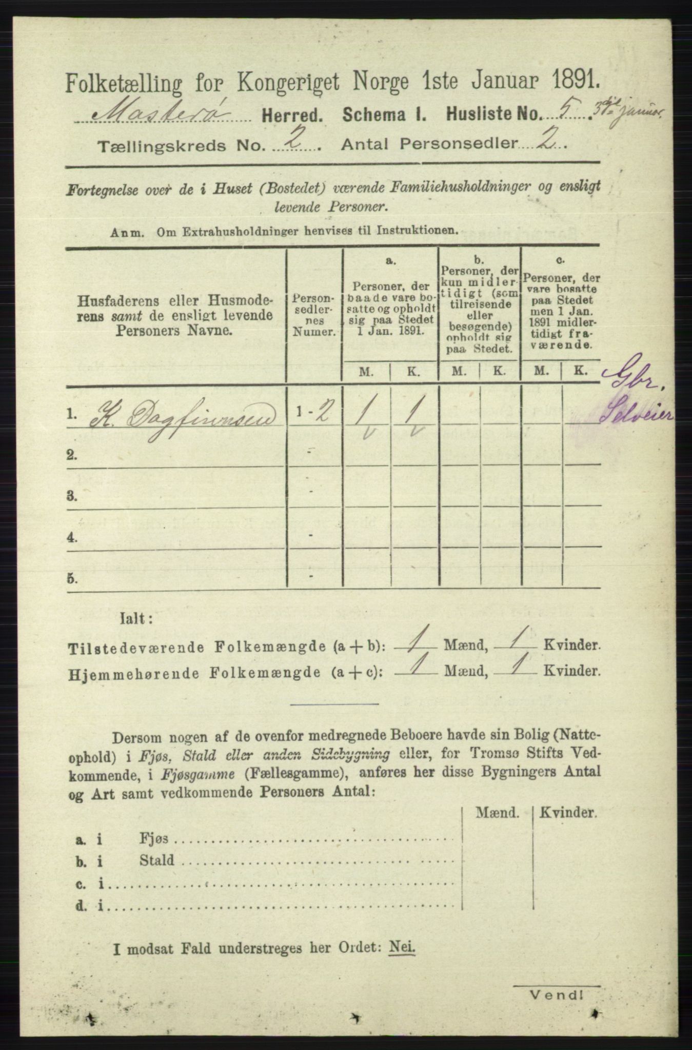 RA, Folketelling 1891 for 1143 Mosterøy herred, 1891, s. 574