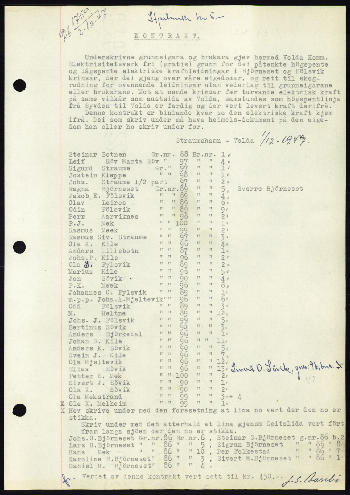 Søre Sunnmøre sorenskriveri, SAT/A-4122/1/2/2C/L0081: Pantebok nr. 7A, 1947-1948, Dagboknr: 1759/1947