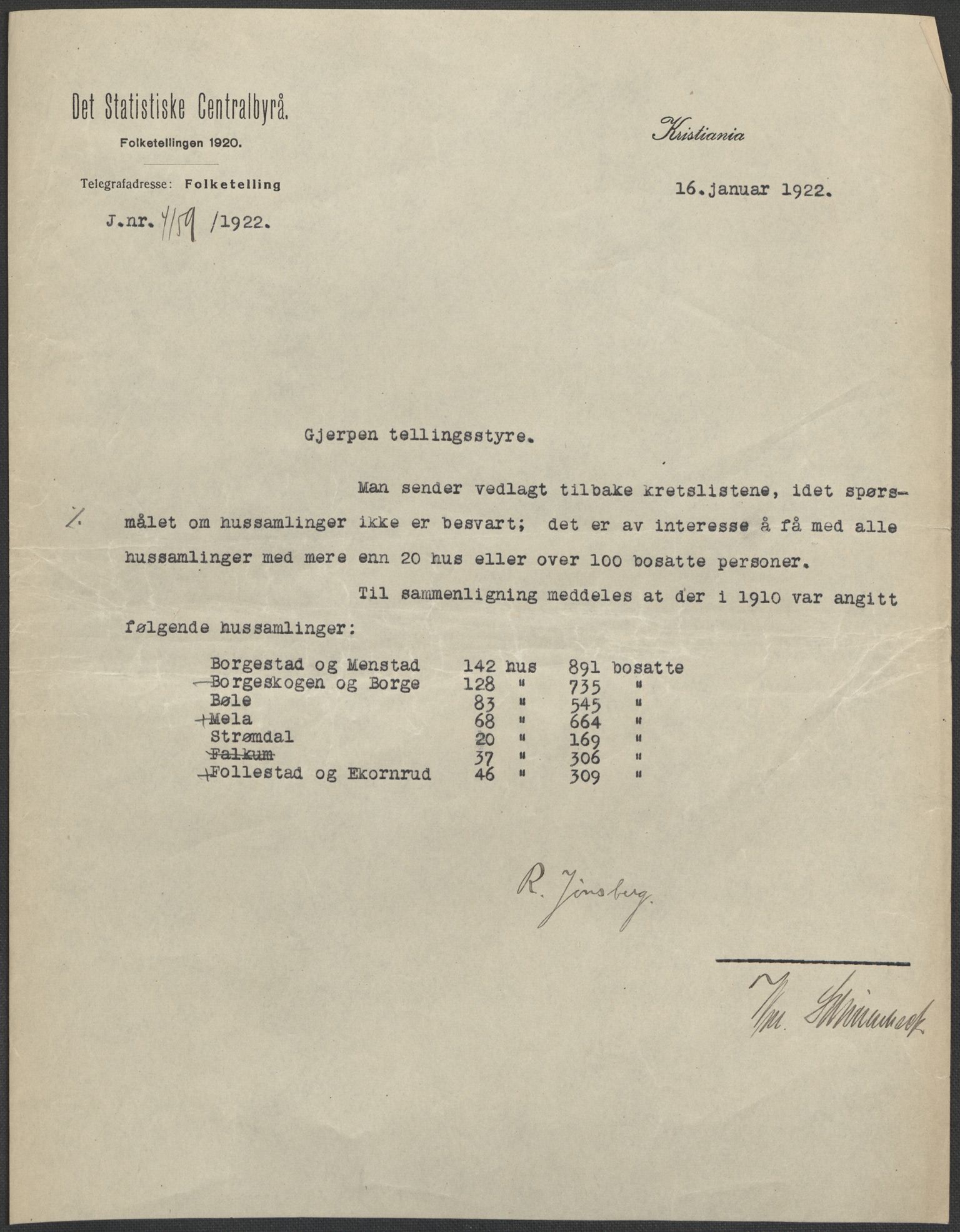 SAKO, Folketelling 1920 for 0812 Gjerpen herred, 1920, s. 2