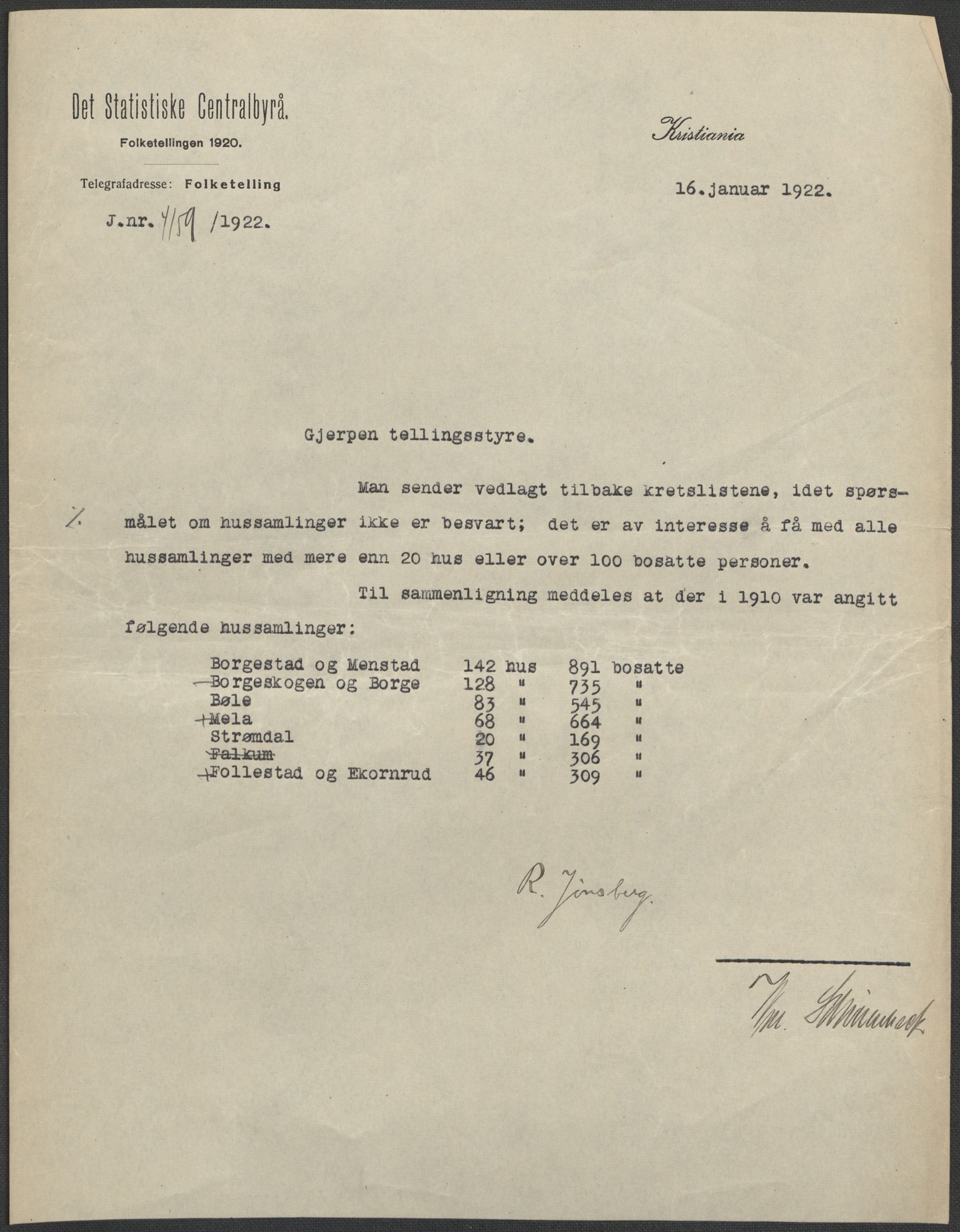 SAKO, Folketelling 1920 for 0812 Gjerpen herred, 1920, s. 2