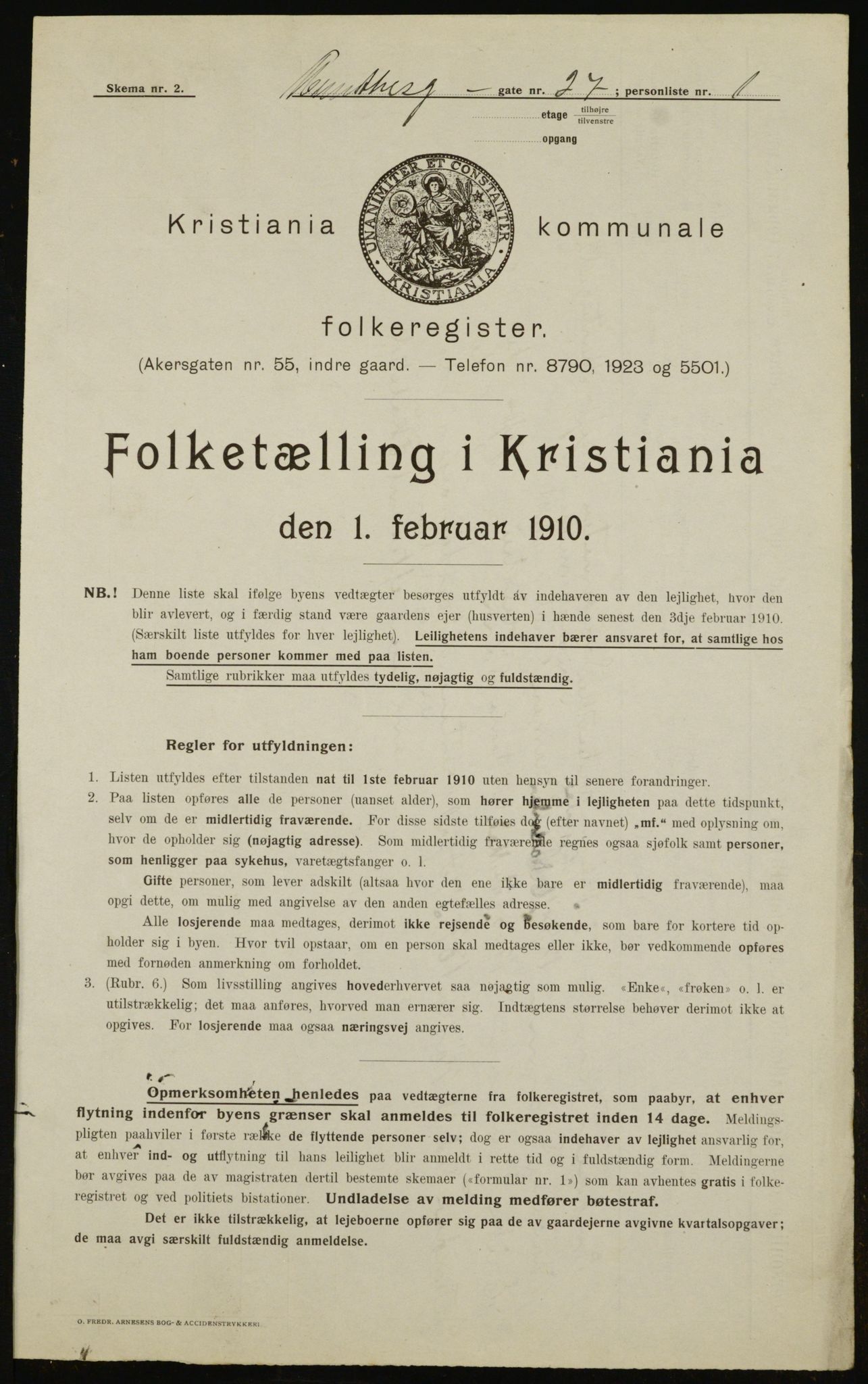 OBA, Kommunal folketelling 1.2.1910 for Kristiania, 1910, s. 65769