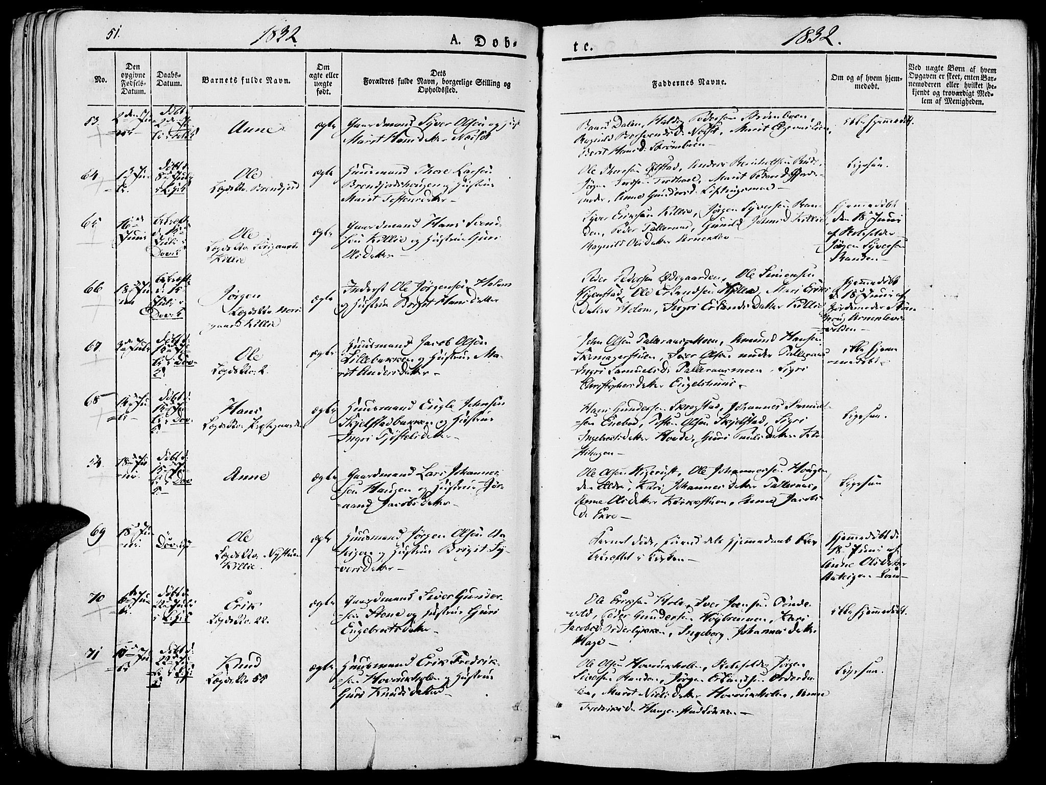 Lesja prestekontor, AV/SAH-PREST-068/H/Ha/Haa/L0005: Ministerialbok nr. 5, 1830-1842, s. 51