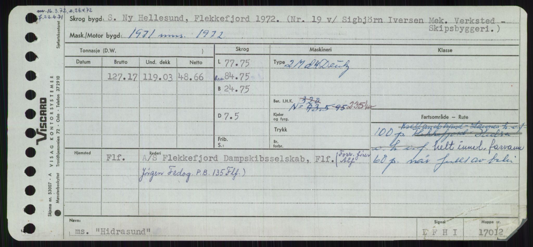 Sjøfartsdirektoratet med forløpere, Skipsmålingen, AV/RA-S-1627/H/Ha/L0002/0002: Fartøy, Eik-Hill / Fartøy, G-Hill, s. 909