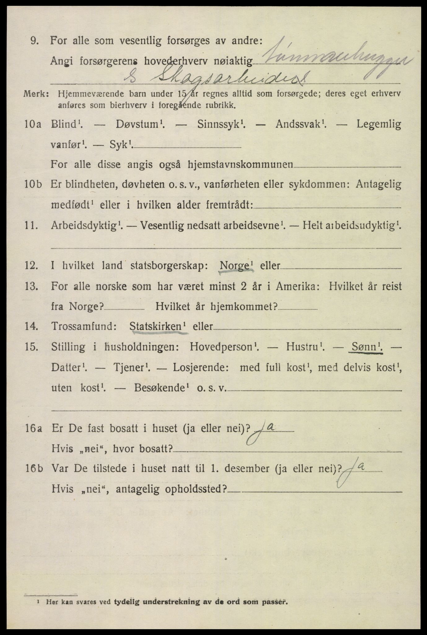 SAK, Folketelling 1920 for 0929 Åmli herred, 1920, s. 2334