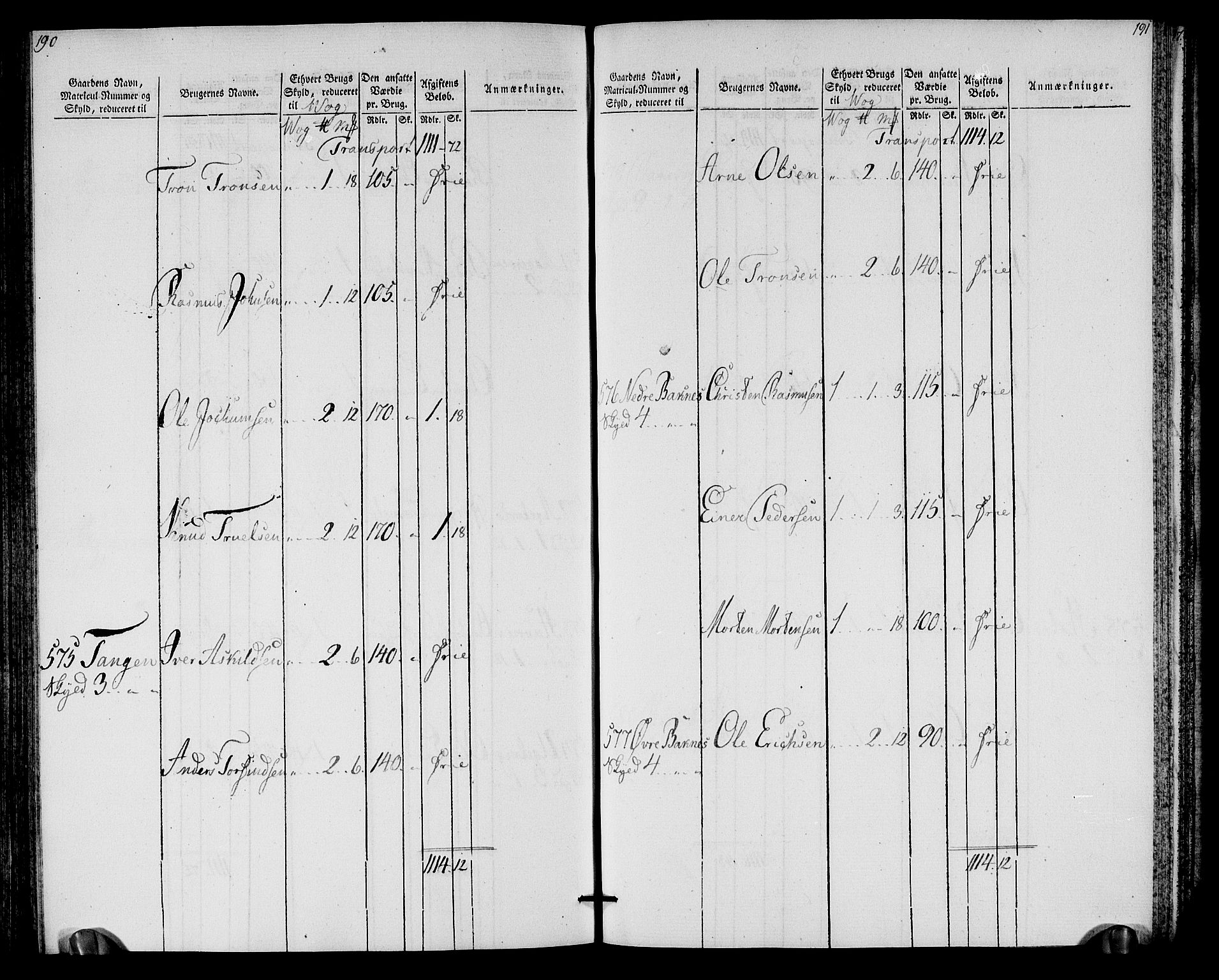 Rentekammeret inntil 1814, Realistisk ordnet avdeling, AV/RA-EA-4070/N/Ne/Nea/L0128: Romsdal fogderi. Oppebørselsregister, 1803-1804, s. 97