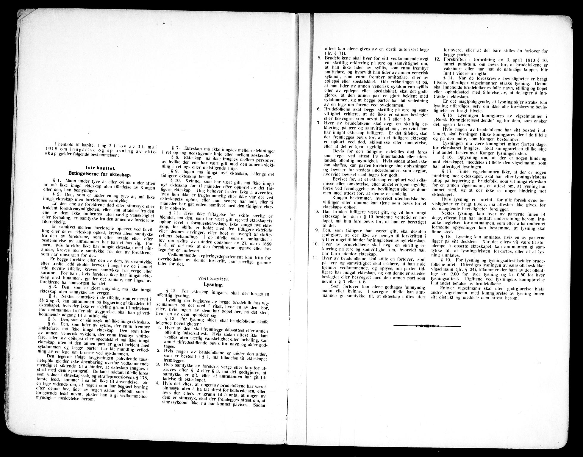 Nesodden prestekontor Kirkebøker, SAO/A-10013/H/Ha/L0001: Lysningsprotokoll nr. 1, 1919-1947