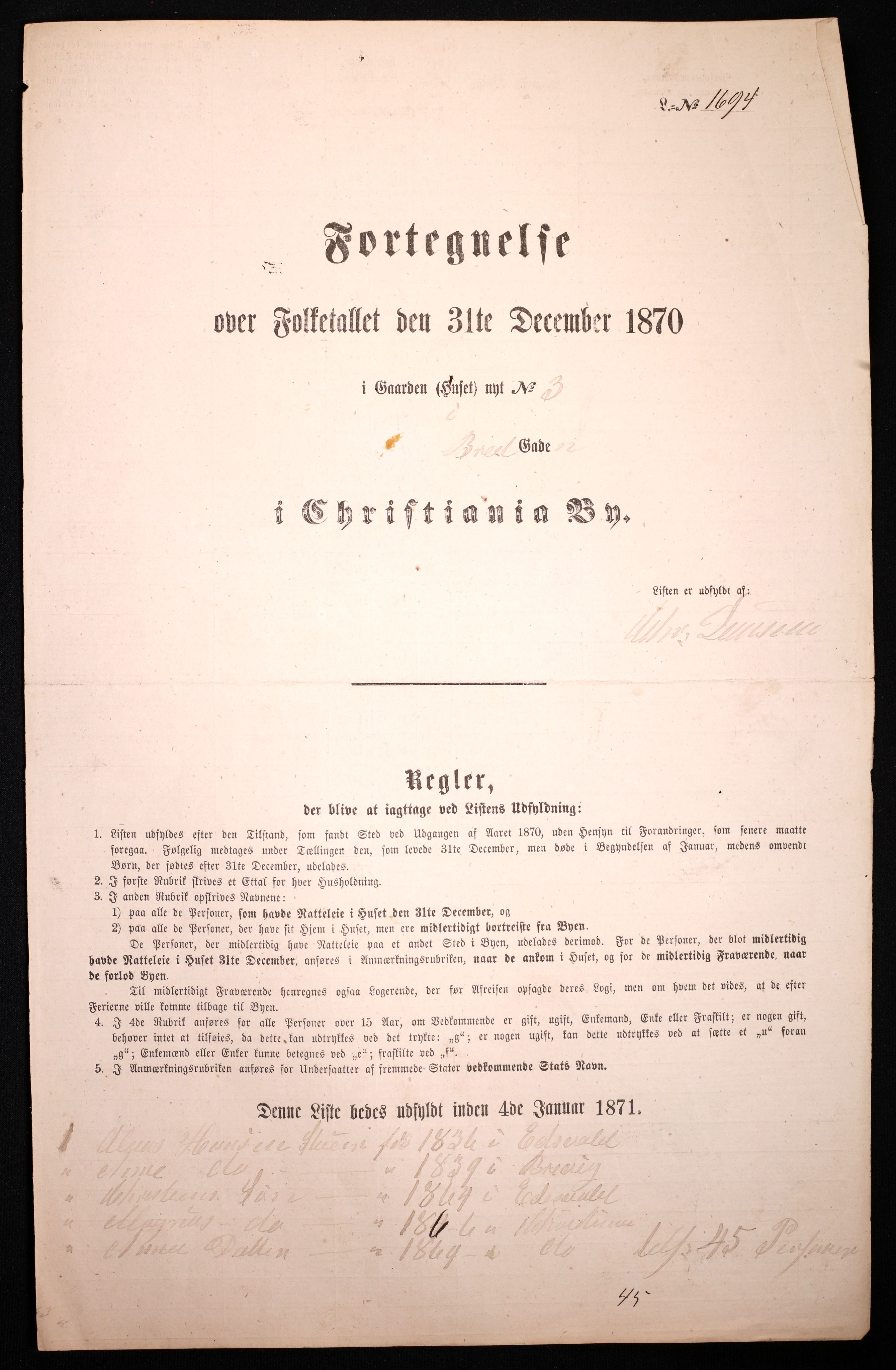 RA, Folketelling 1870 for 0301 Kristiania kjøpstad, 1870, s. 444