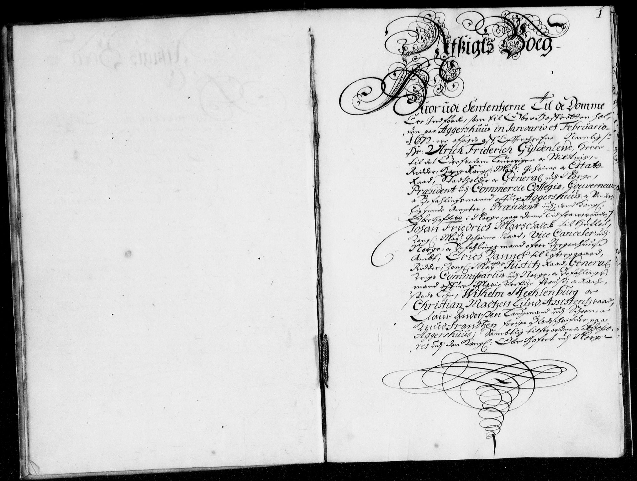 Overhoffretten 1667-1797, AV/RA-EA-2884/Aa/L0008: Avsiktsprotokoll, 1672, s. 0b-1a