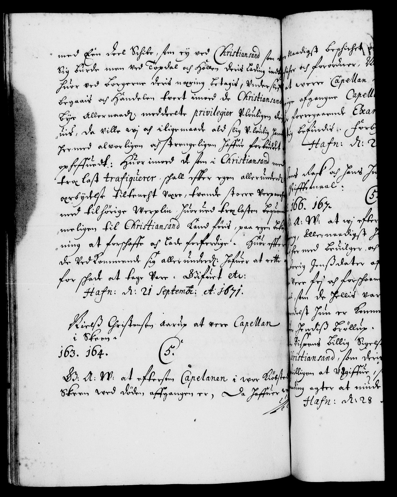Danske Kanselli 1572-1799, RA/EA-3023/F/Fc/Fca/Fcaa/L0011: Norske registre (mikrofilm), 1670-1673, s. 482b