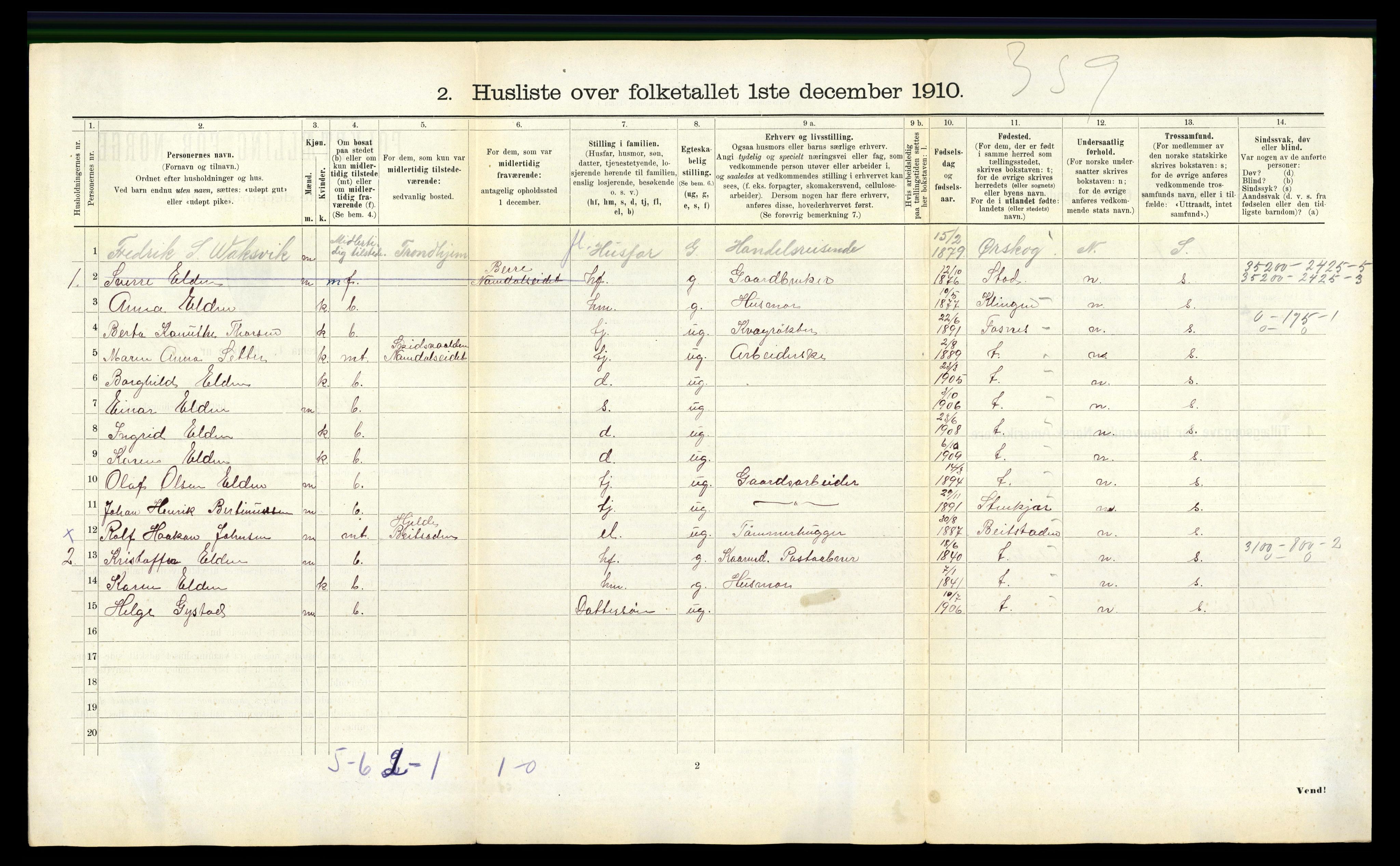 RA, Folketelling 1910 for 1725 Namdalseid herred, 1910, s. 169
